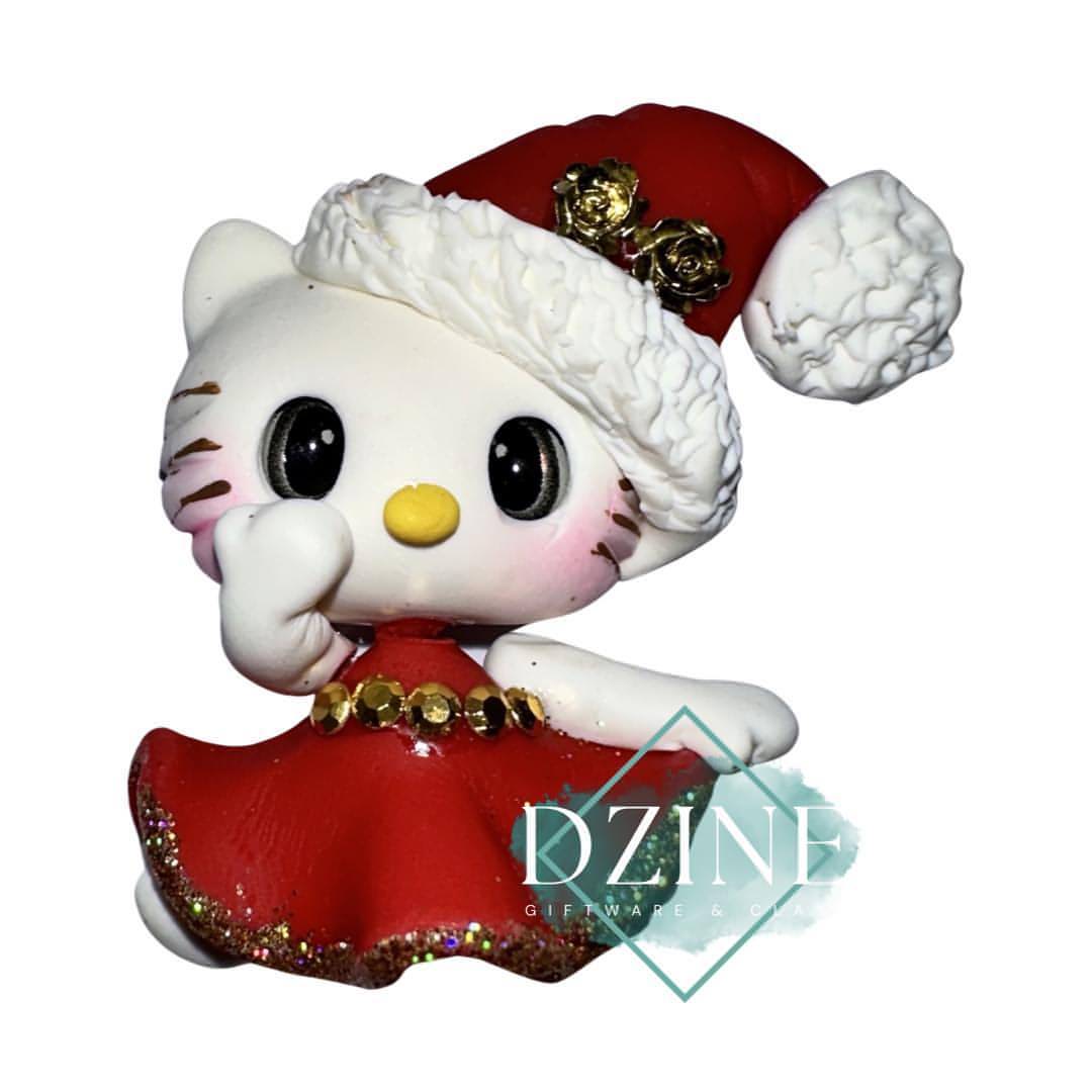 Christmas Kitty in Red skirt