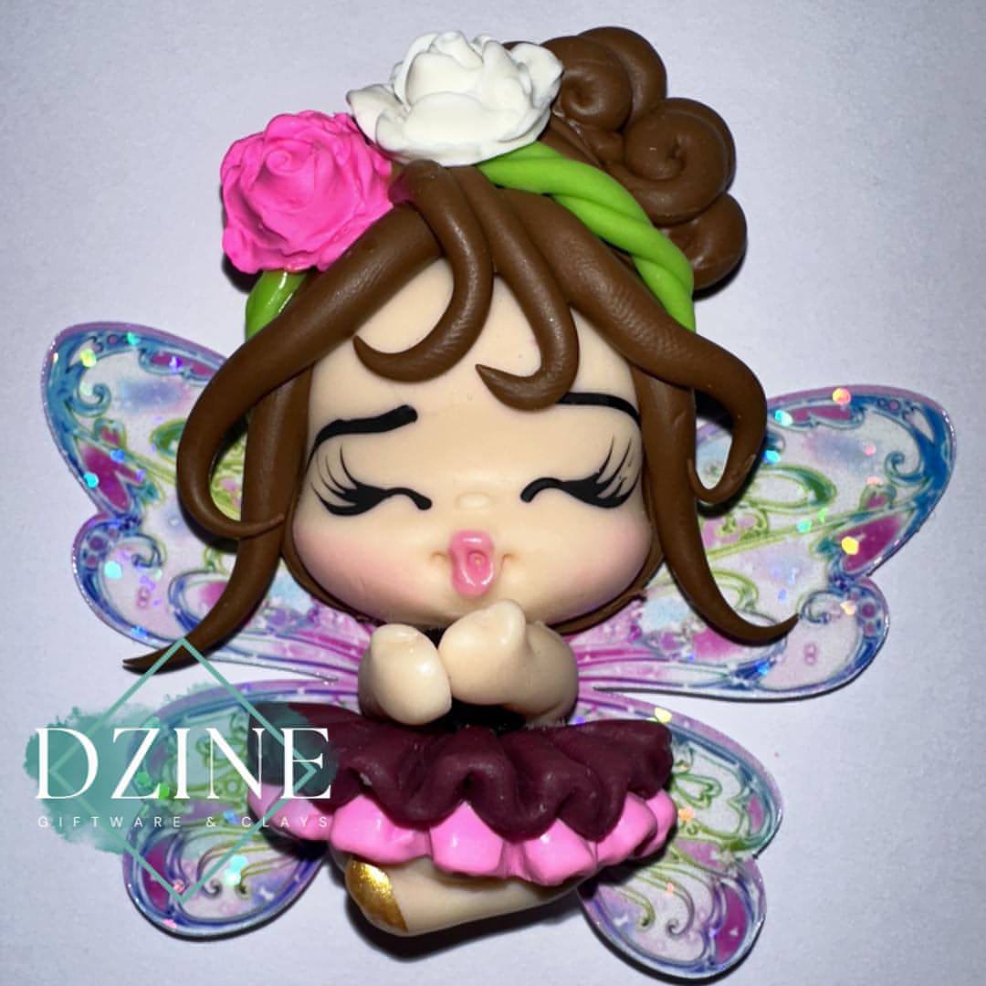 Fairies with pink and maroon skirt