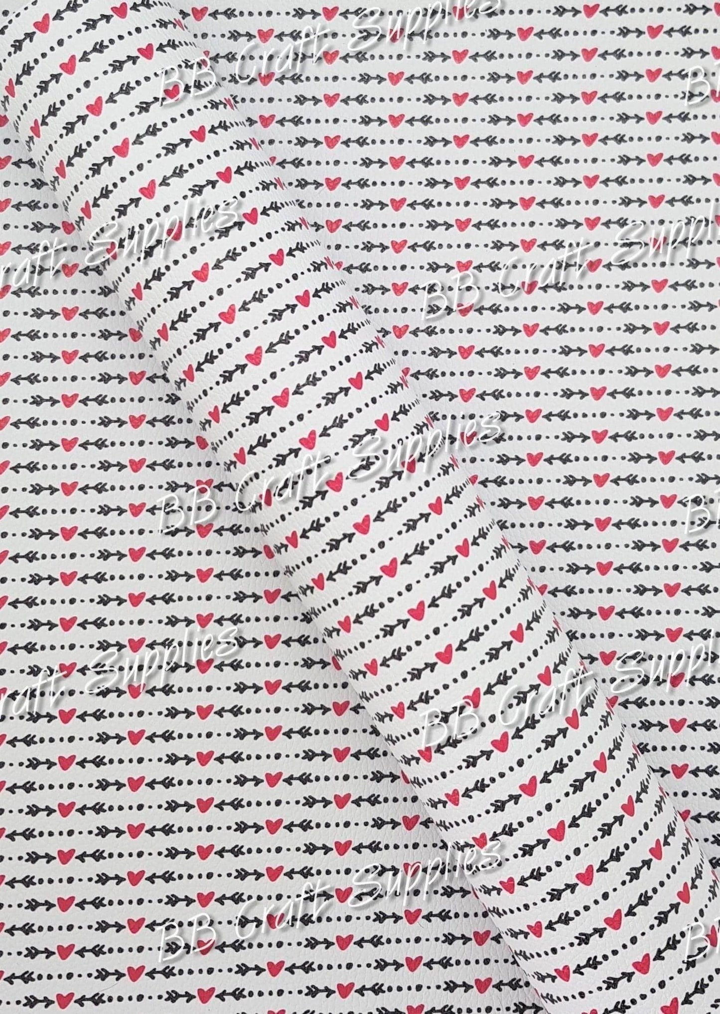 As Long As You Love Me Litchi - arrows, Faux, Faux Leather, hearts, Leather, leatherette, Litchi, love, valentines - Bare Butler Faux Leather Supplies