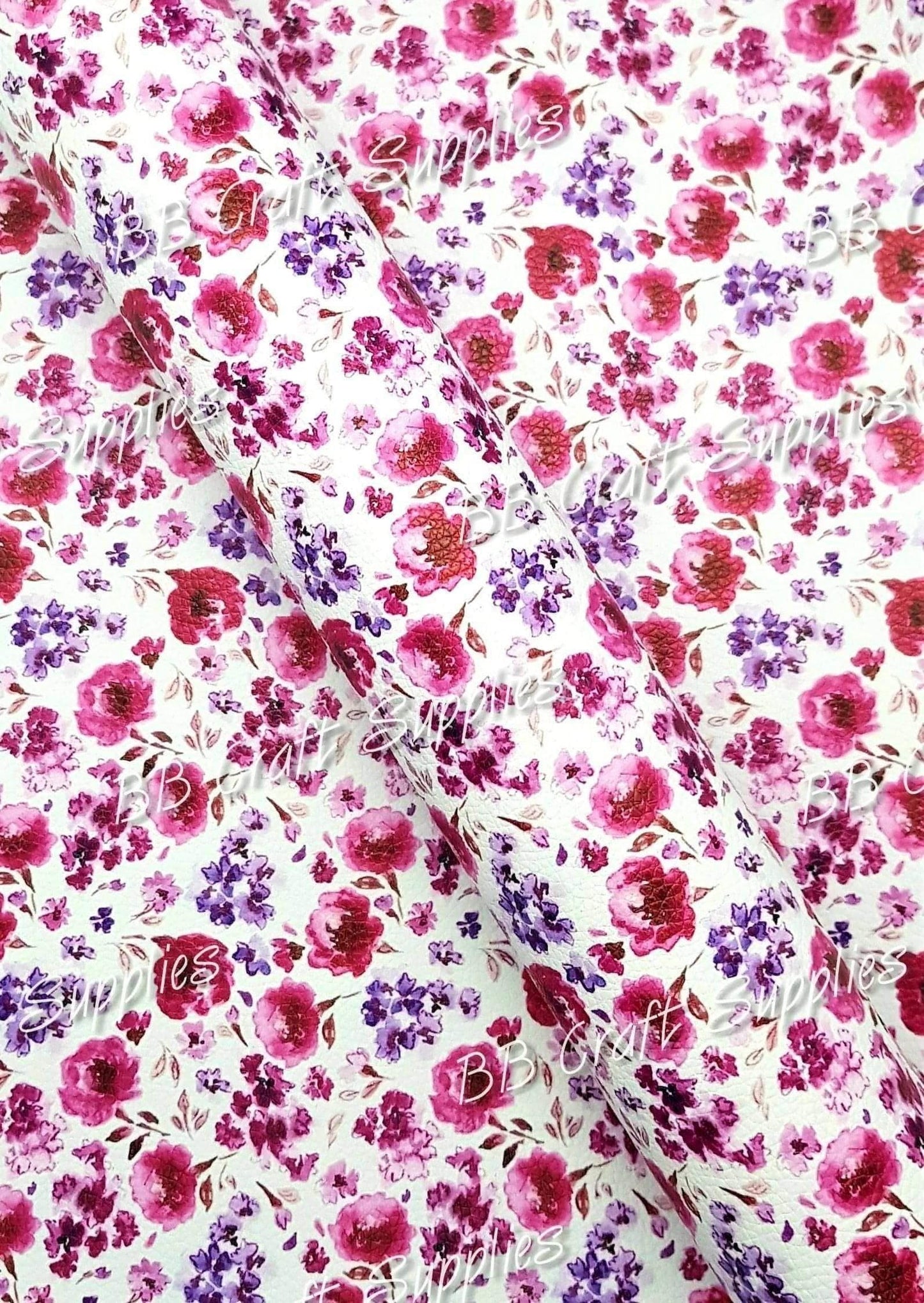 Astrantia - Faux, Faux Leather, floral, Florals, flower, Flowers, Leather, leatherette, Litchi - Bare Butler Faux Leather Supplies