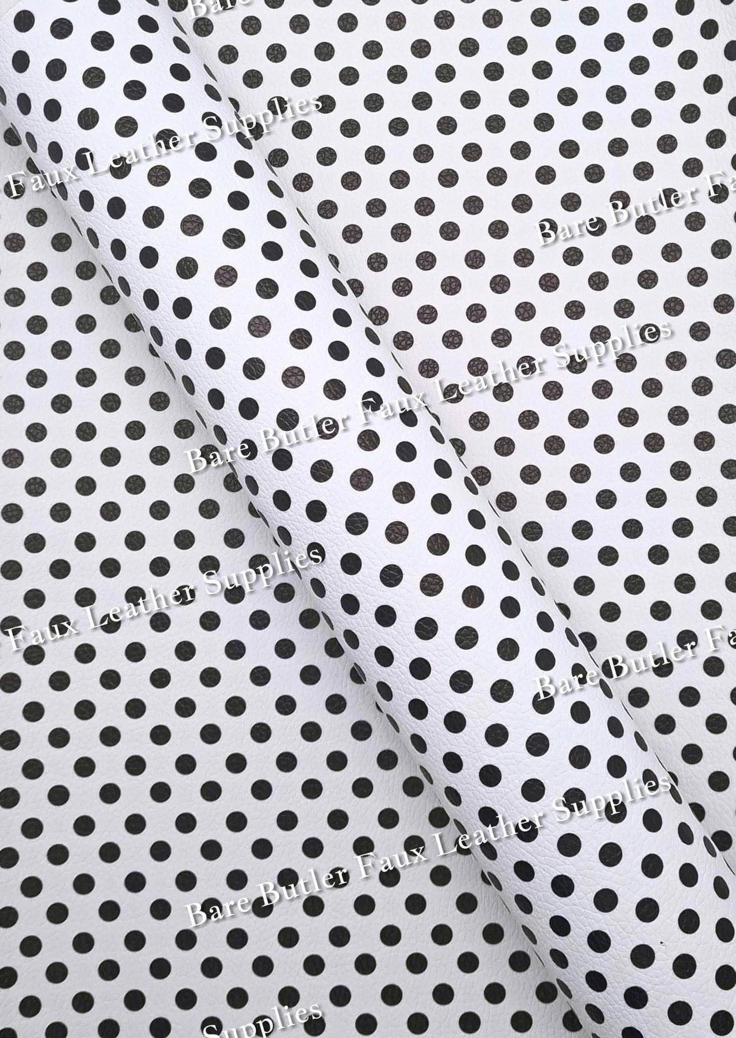 Black & White Spots Litchi - Black & White, Faux, Faux Leather, friday, Halloween, Leather, show time, spot - Bare Butler Faux Leather Supplies