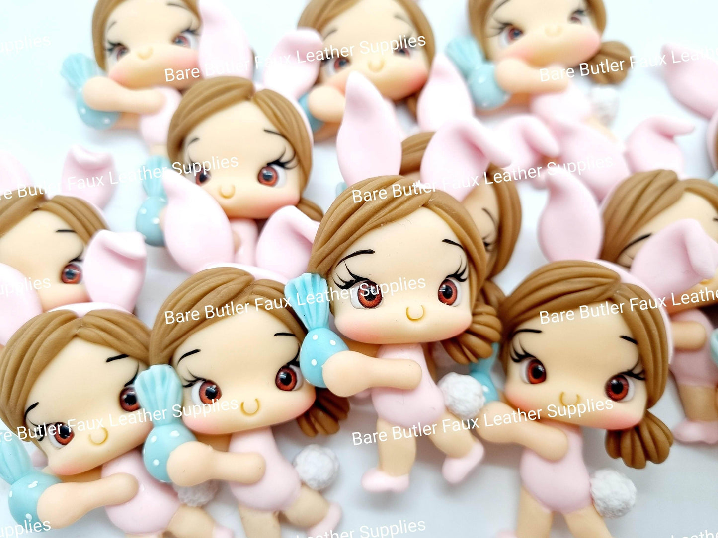 Bunny Girl Pink - Bunny, Clay, Clays - Bare Butler Faux Leather Supplies