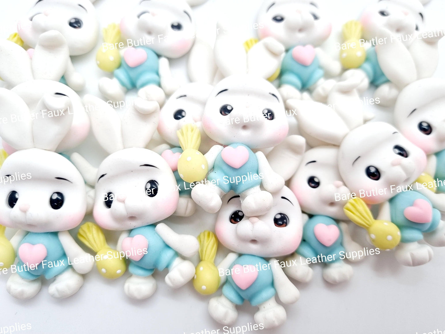 Bunny's Heart - Bunny, Clay, Clays - Bare Butler Faux Leather Supplies