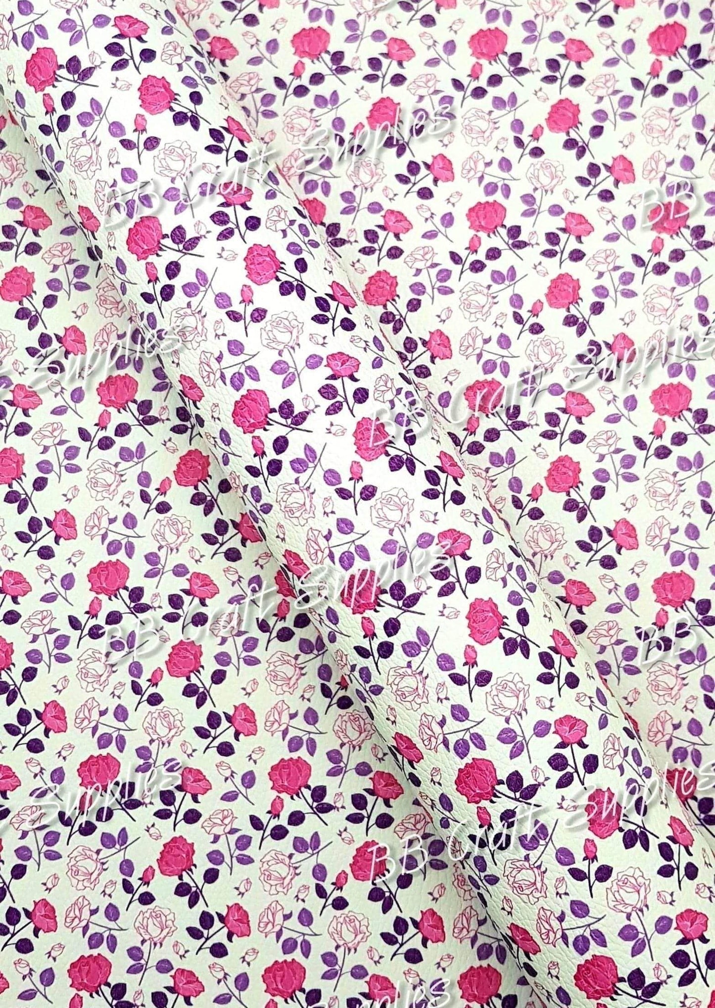Carefree Wonder Litchi - Faux, Faux Leather, Flora, floral, Florals, flower, Flowers, Leather, leatherette, Litchi, rose - Bare Butler Faux Leather Supplies