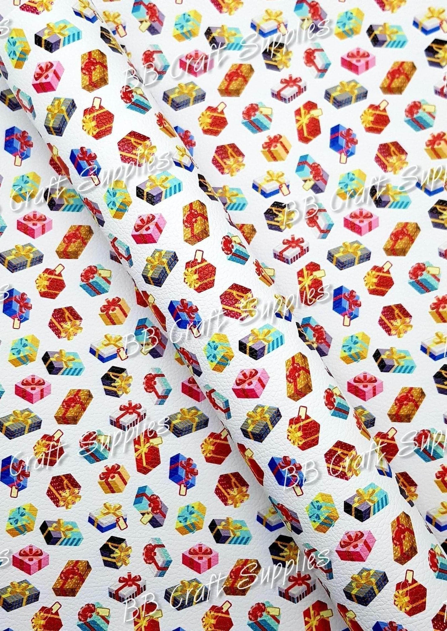 Christmas Gift Giving Litchi - Christmas, Faux, Faux Leather, gift, gifts, Leather, leatherette, Litchi, present, presents - Bare Butler Faux Leather Supplies