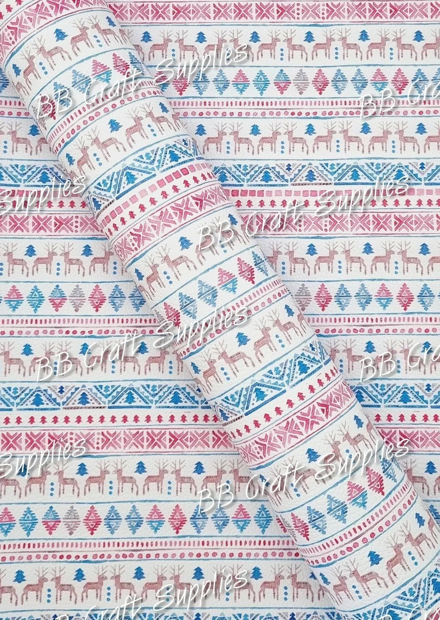 Christmas Holiday Sweater Blue & Pink Litchi - Christmas, Faux, Faux Leather, holiday, Leather, leatherette, Litchi, sweater - Bare Butler Faux Leather Supplies