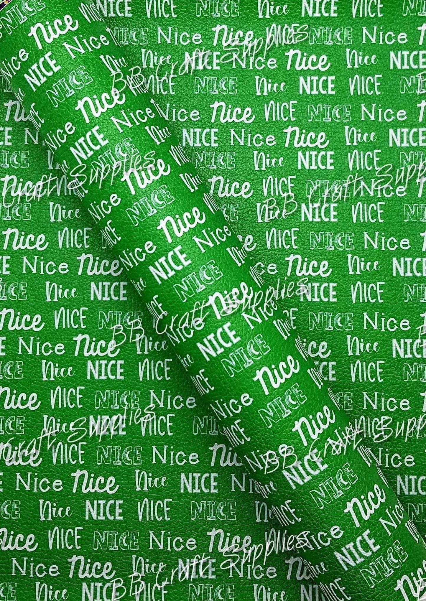 Christmas Nice List Litchi - Christmas, Faux, Faux Leather, Leather, leatherette, list, Litchi, nice - Bare Butler Faux Leather Supplies