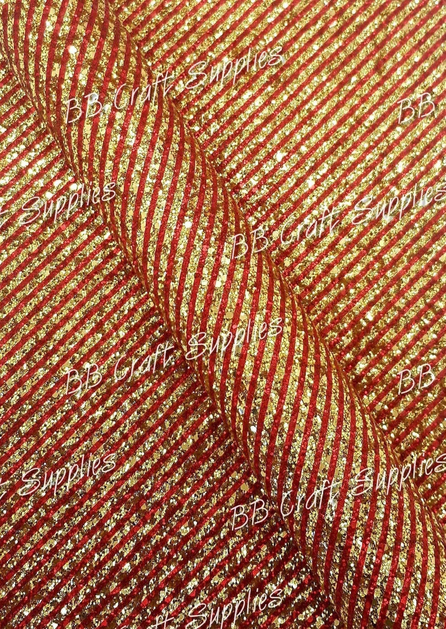Chunky Glitter - Red & Gold Christmas - christmas, Chunky, Faux, Faux Leather, glitter, gold, leather, leatherette, red - Bare Butler Faux Leather Supplies