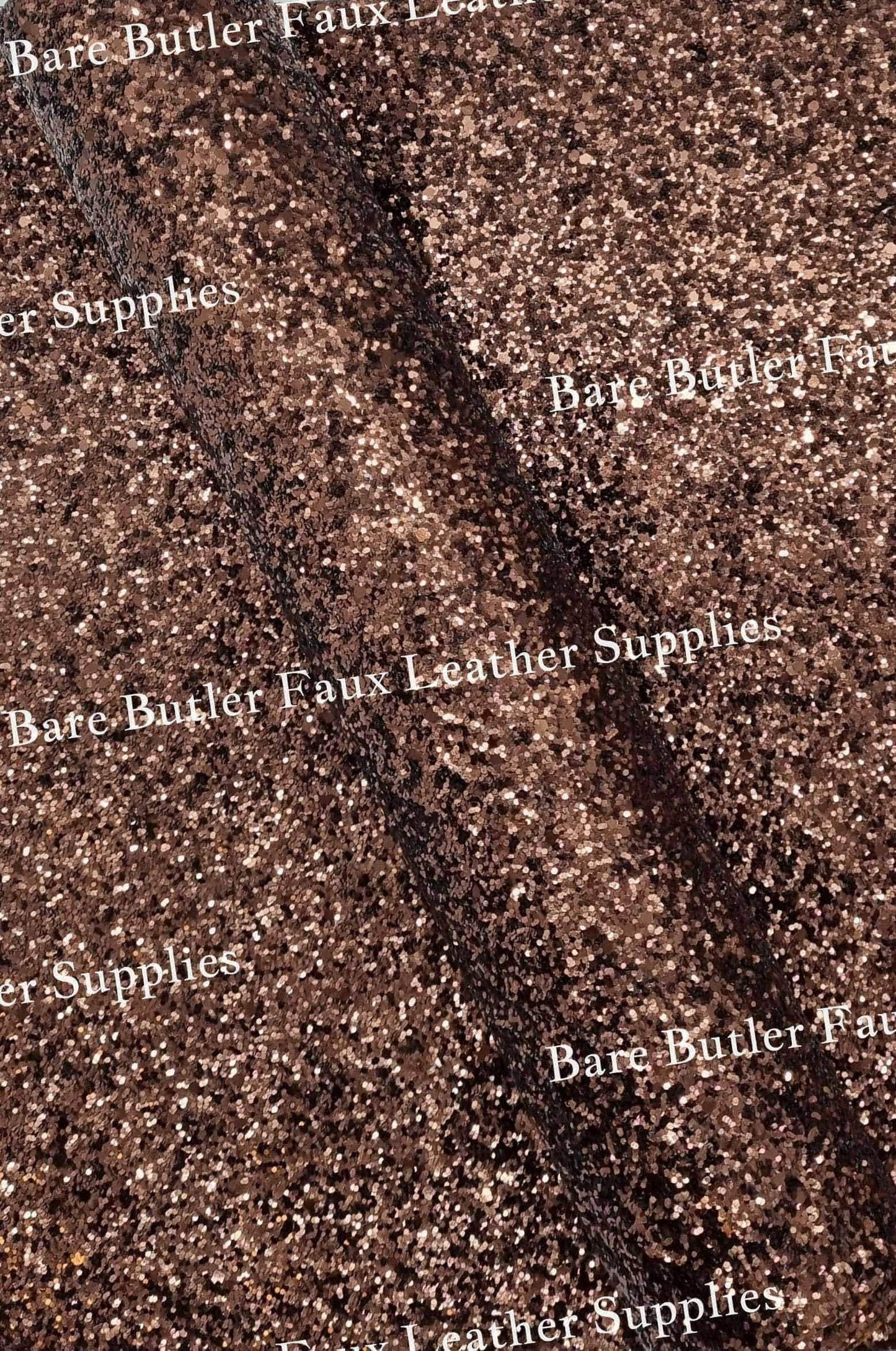 Chunky Glitter Roll - Brown - Chunky, Faux, Faux Leather, Glitter, Leather, leatherette - Bare Butler Faux Leather Supplies