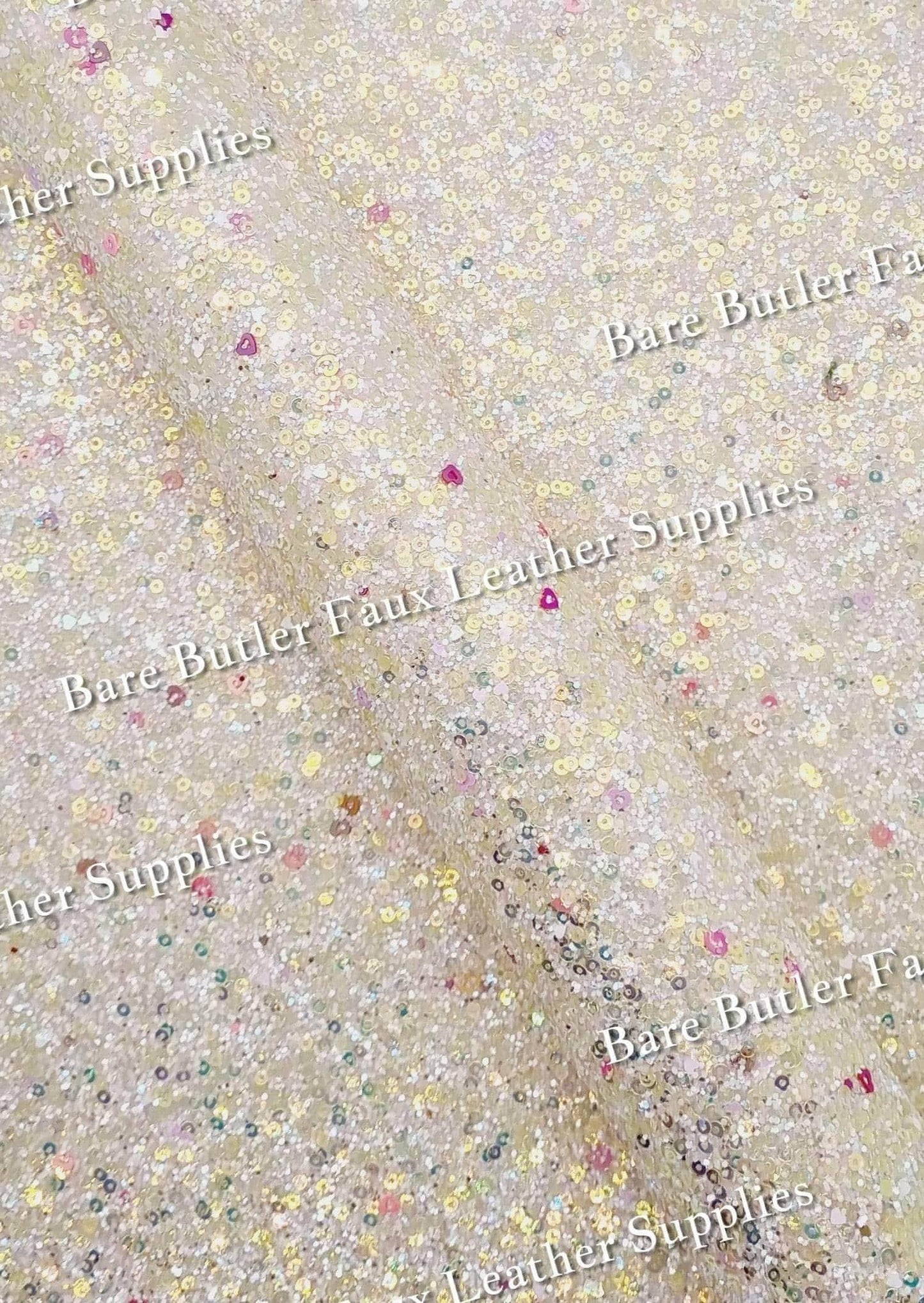 Chunky Glitter Sequin Mix White - chunky, Faux, Faux Leather, Glitter, Leather, leatherette, Sequin - Bare Butler Faux Leather Supplies