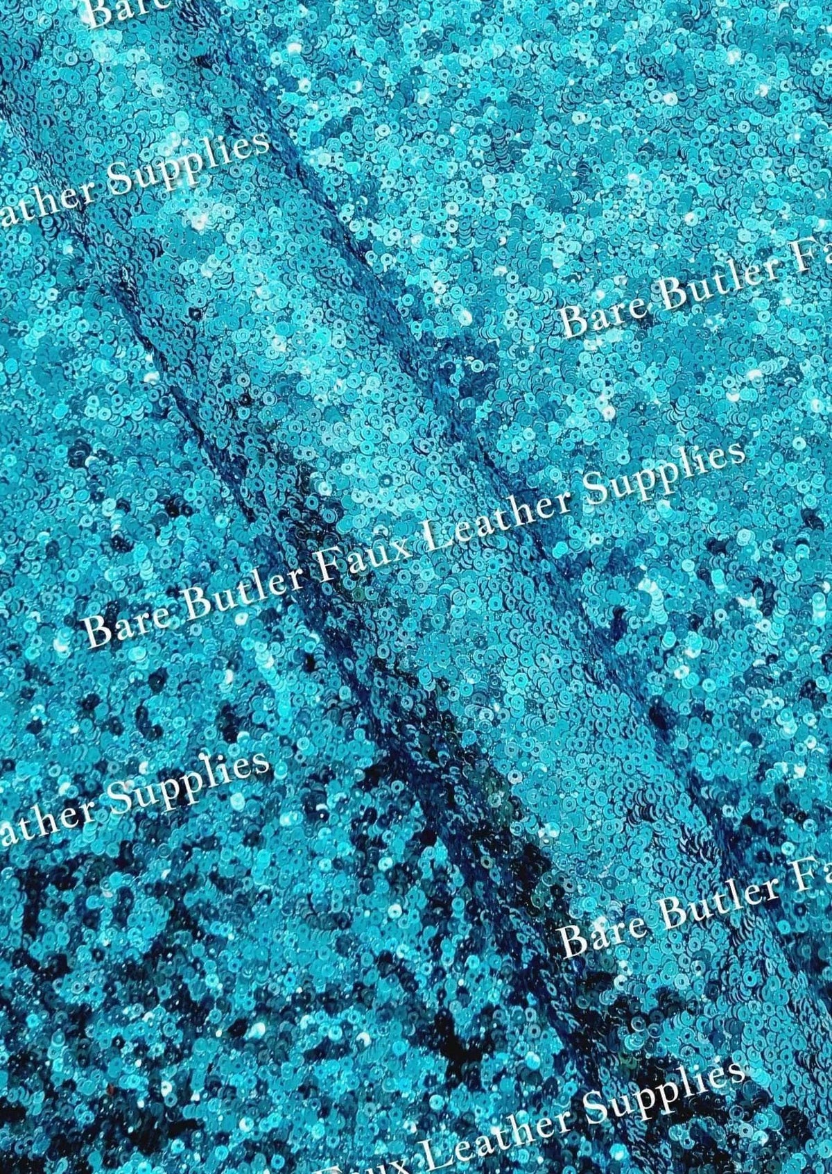 Chunky Glitter Sequin Shimmer Light Blue - chunky, Faux, Faux Leather, Glitter, Leather, leatherette, Sequin - Bare Butler Faux Leather Supplies