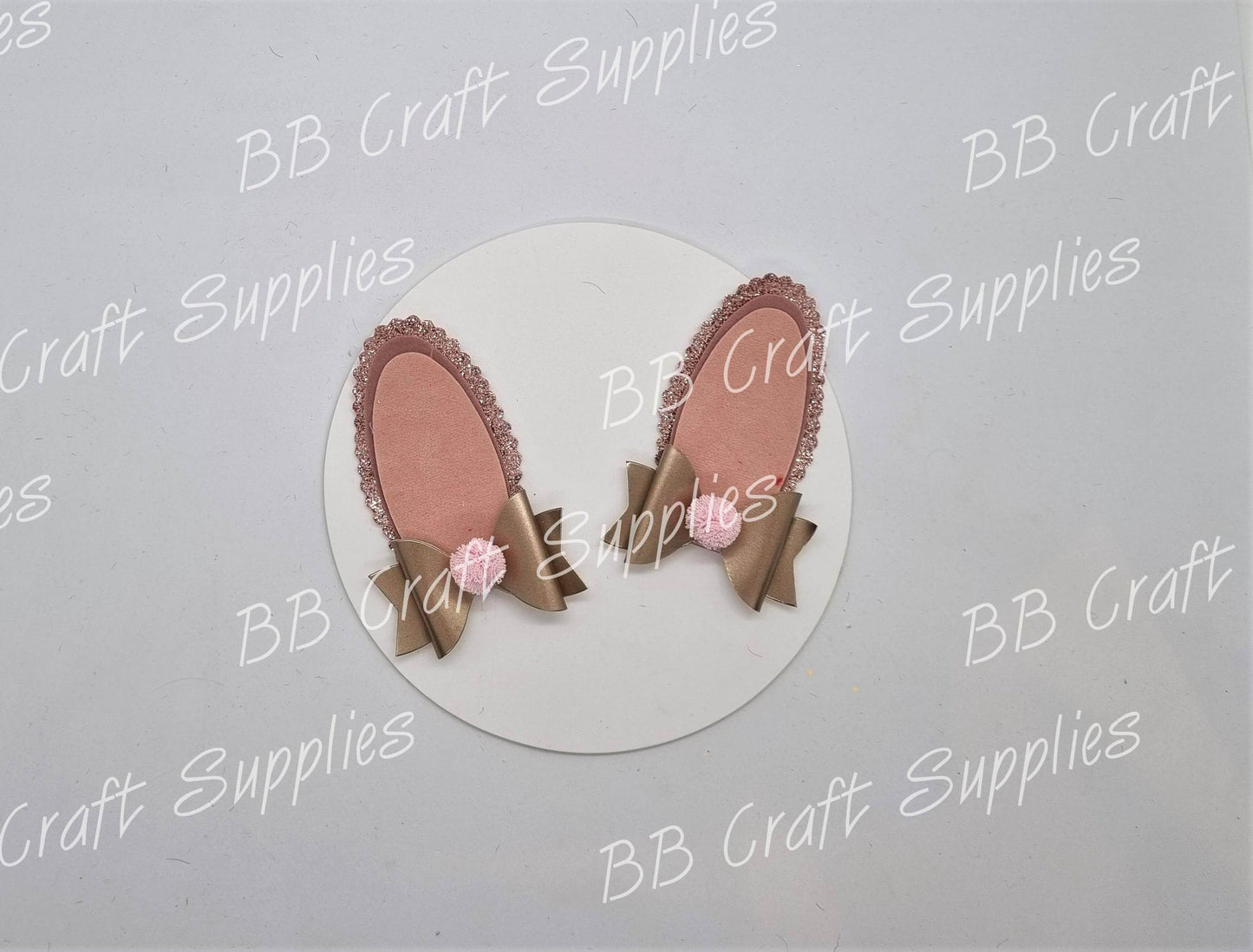 Clearance - Mini Lace Pompom - clear, clearance, ear, Easter, embelishment, lace, pompom, Rabbit - Bare Butler Faux Leather Supplies