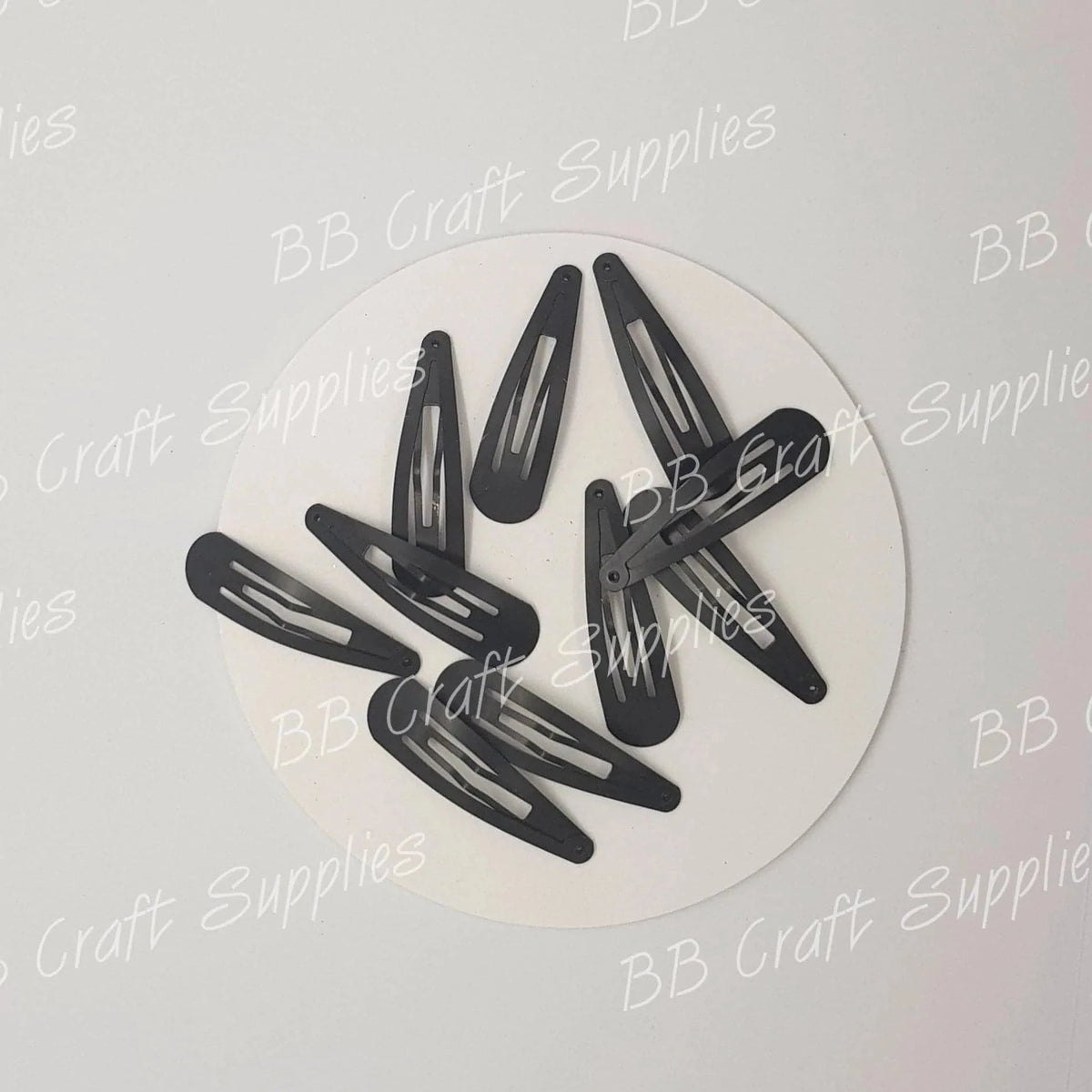 Clearance - Snap Clips 7 cm - 10 Pack - accessories, black, clear, clearance, clips, Embelishment, Hair, Hair clips, snap clip - Bare Butler Faux Leather Supplies