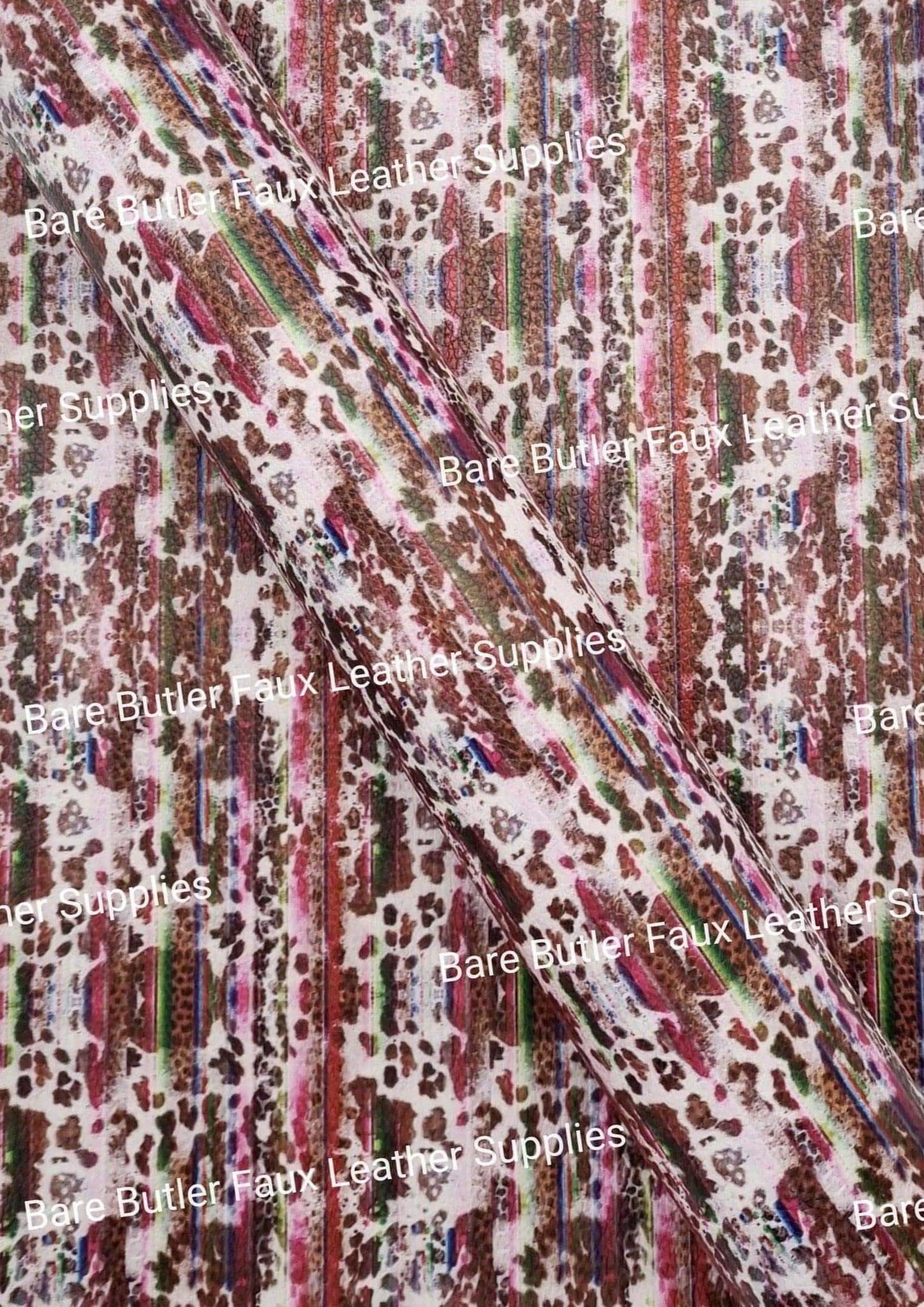 Cowboy Pattern - country, country cow, Cow, cowboy, cowgirl, Faux, Faux Leather, Leather, leatherette, Litchi, Roll - Bare Butler Faux Leather Supplies