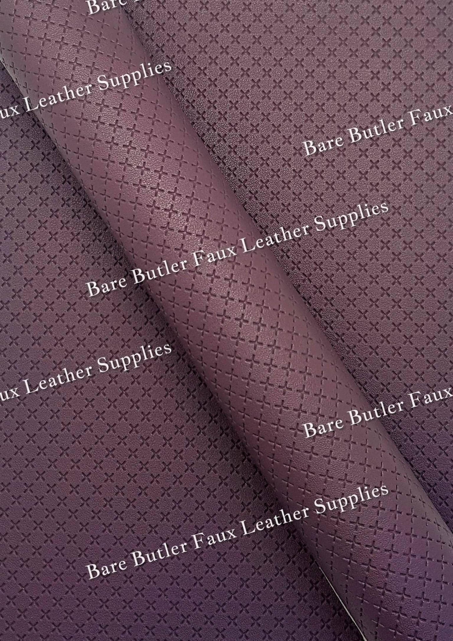 Cross Texture - Mauve - Baby, cross, faux, Faux Leather, Leather, leatherette, Pink - Bare Butler Faux Leather Supplies