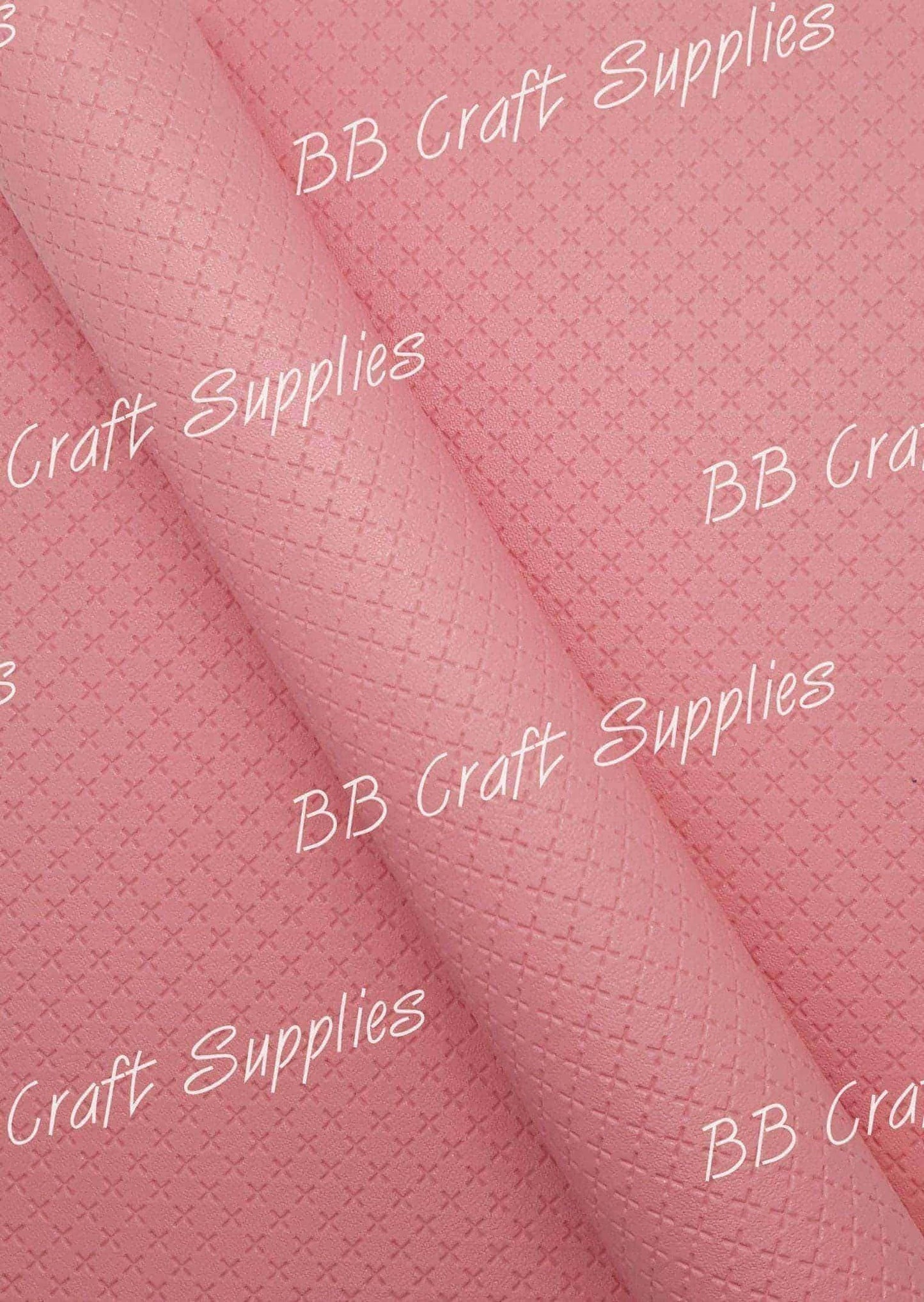 Cross Texture - Pink - cross, faux, Faux Leather, Leather, leatherette - Bare Butler Faux Leather Supplies