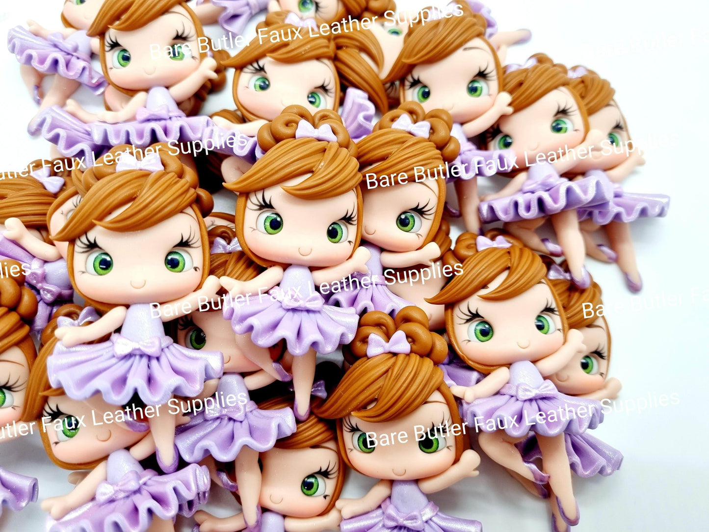 Dancer Purple Dress - Clay, Clays, Dancer, girl - Bare Butler Faux Leather Supplies