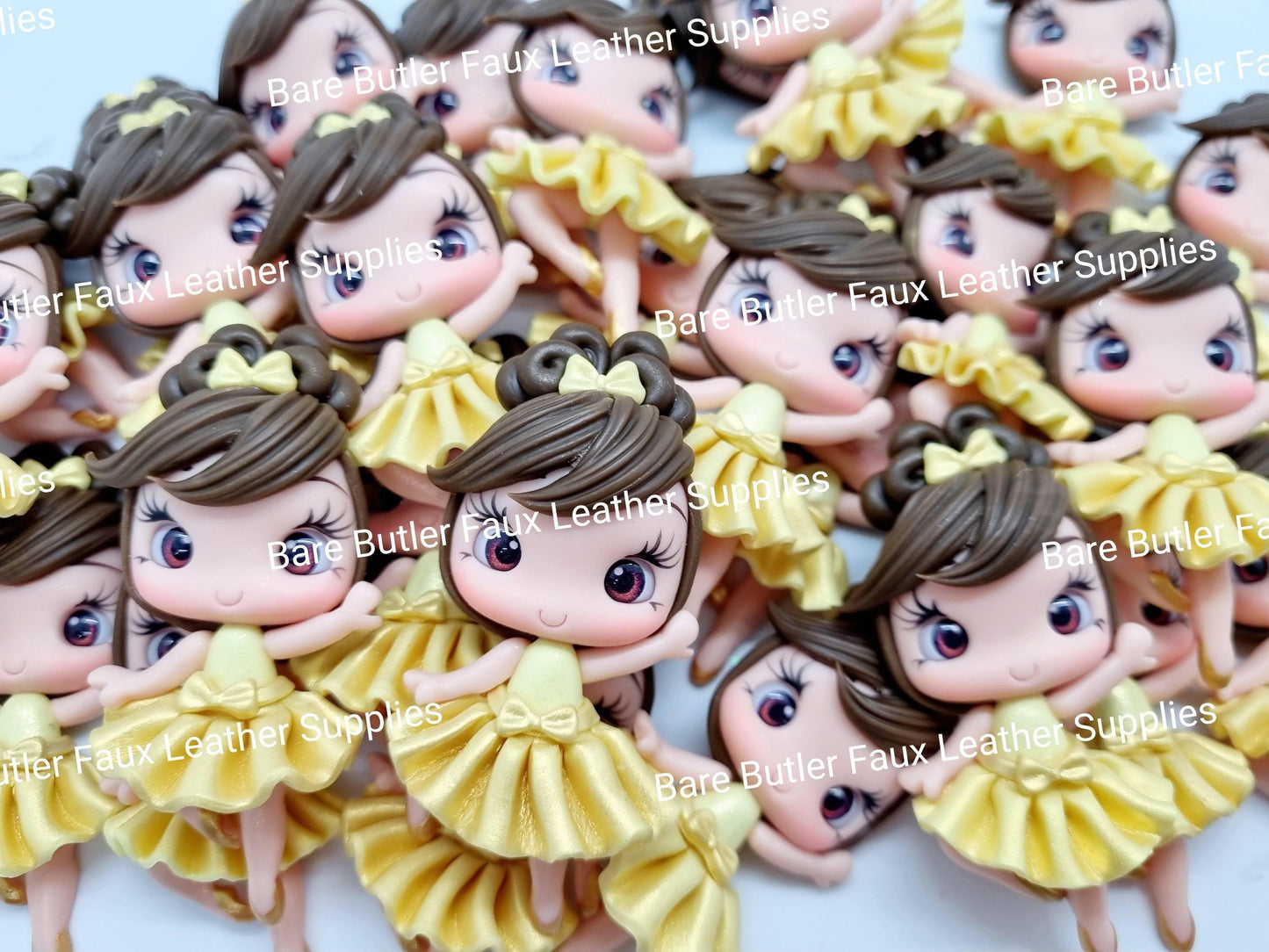 Dancer Yellow Dress - Clay, Clays, dancer, girl - Bare Butler Faux Leather Supplies