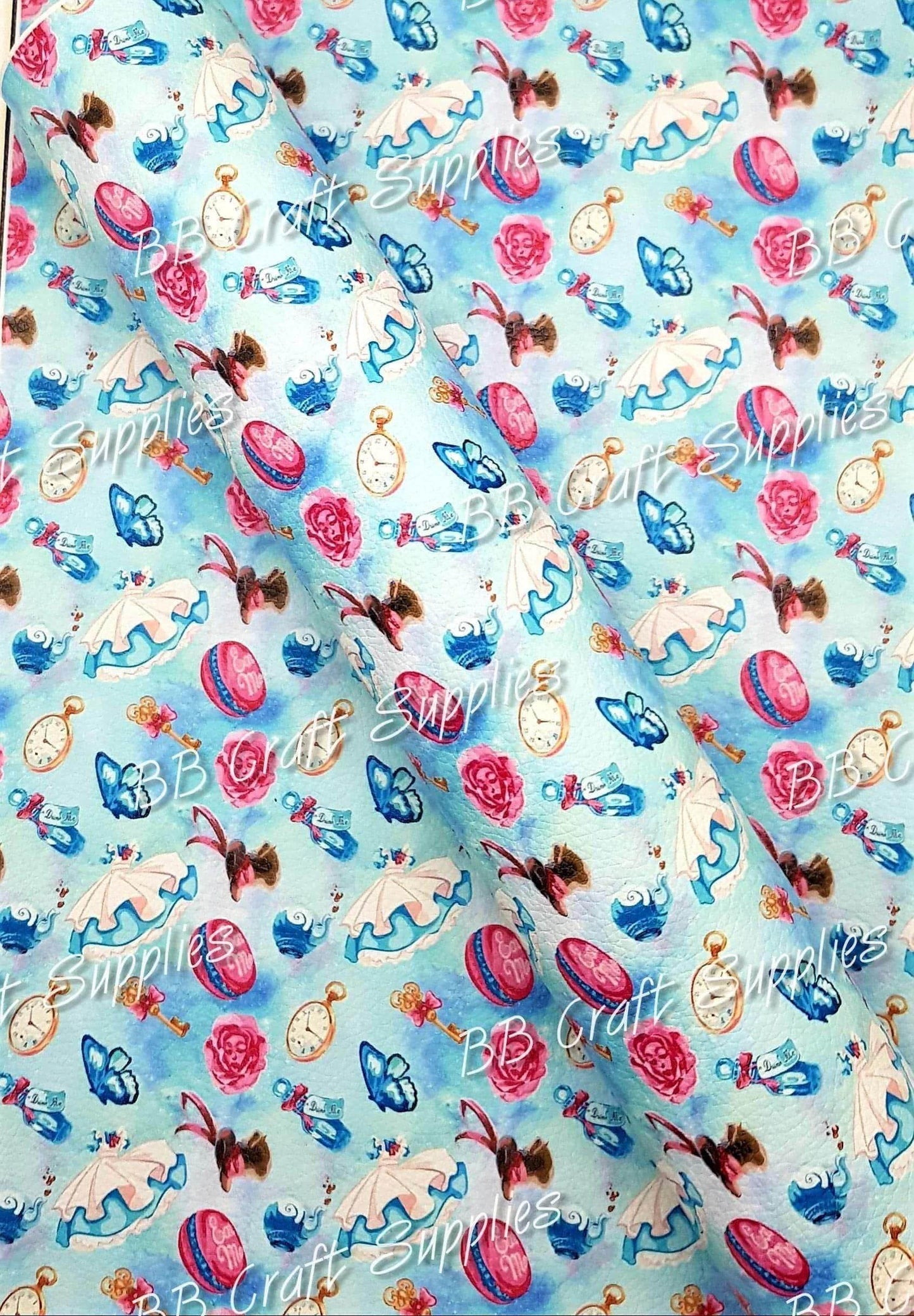 Eat Me Litchi - Alice, Alice in wonderland, Faux, Faux Leather, Leather, leatherette - Bare Butler Faux Leather Supplies