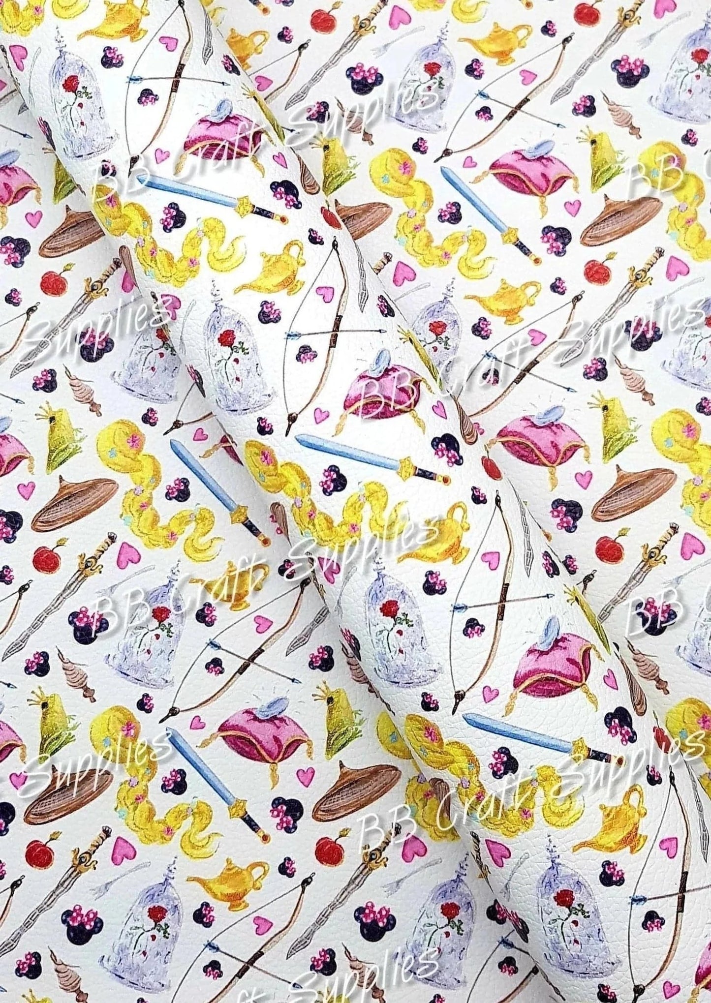 Enchanted Objects Litchi - Faux, Faux Leather, Leather, leatherette, Princess, Princesses - Bare Butler Faux Leather Supplies