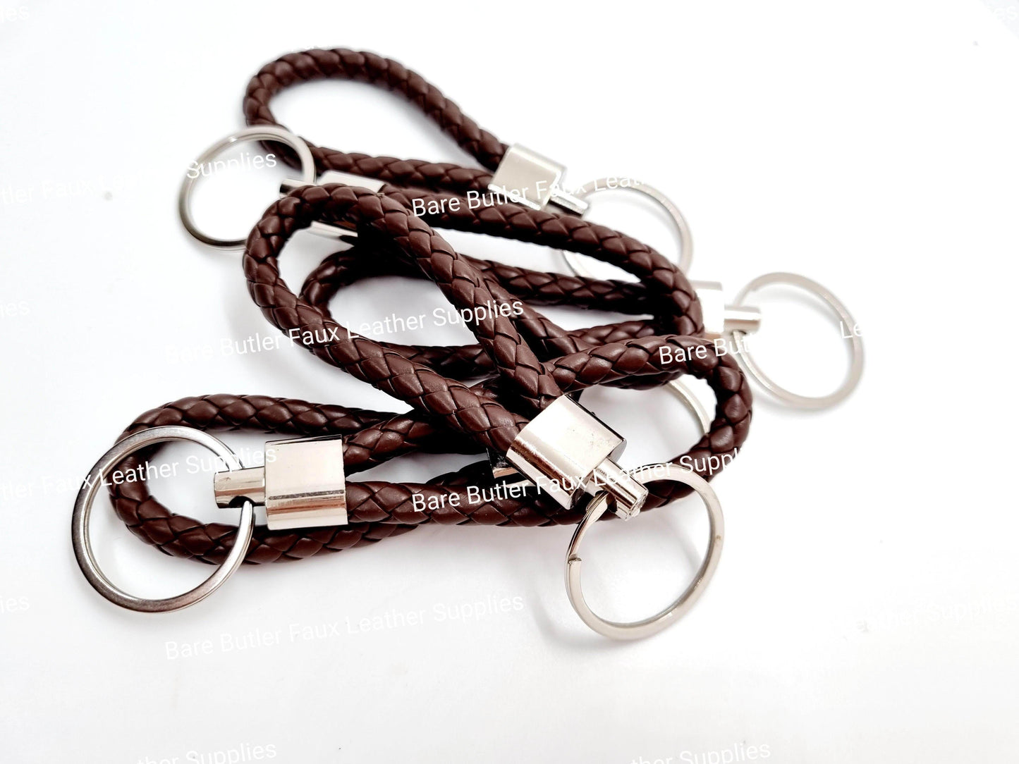 Faux Leather Wrist Strap - Brown - - Bare Butler Faux Leather Supplies