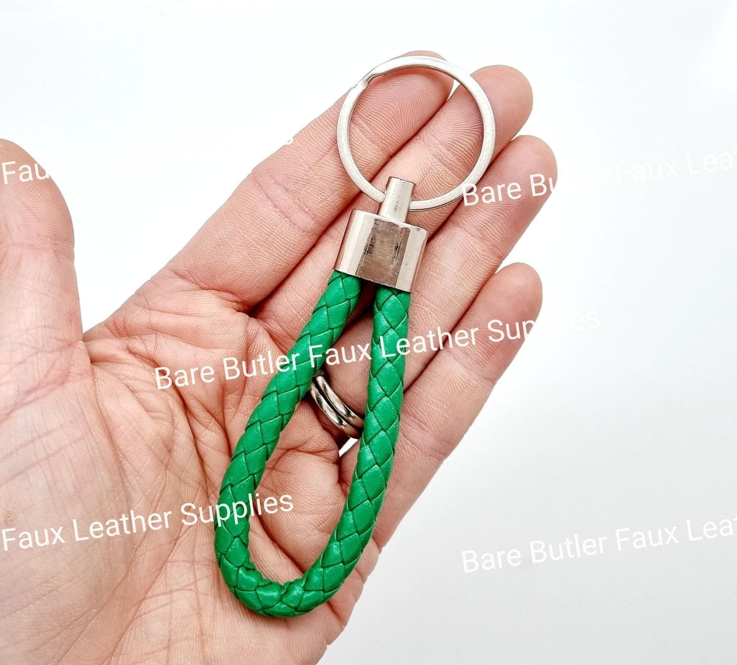 Faux Leather Wrist Strap - Green - - Bare Butler Faux Leather Supplies