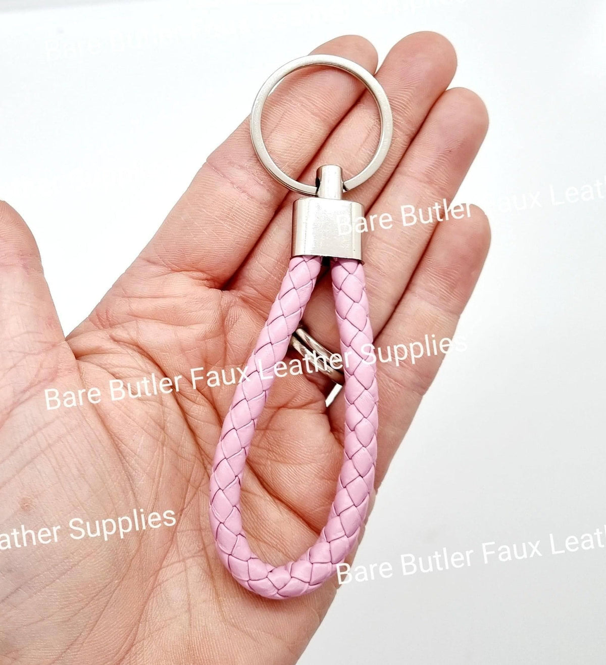 Faux Leather Wrist Strap - Light Pink - - Bare Butler Faux Leather Supplies