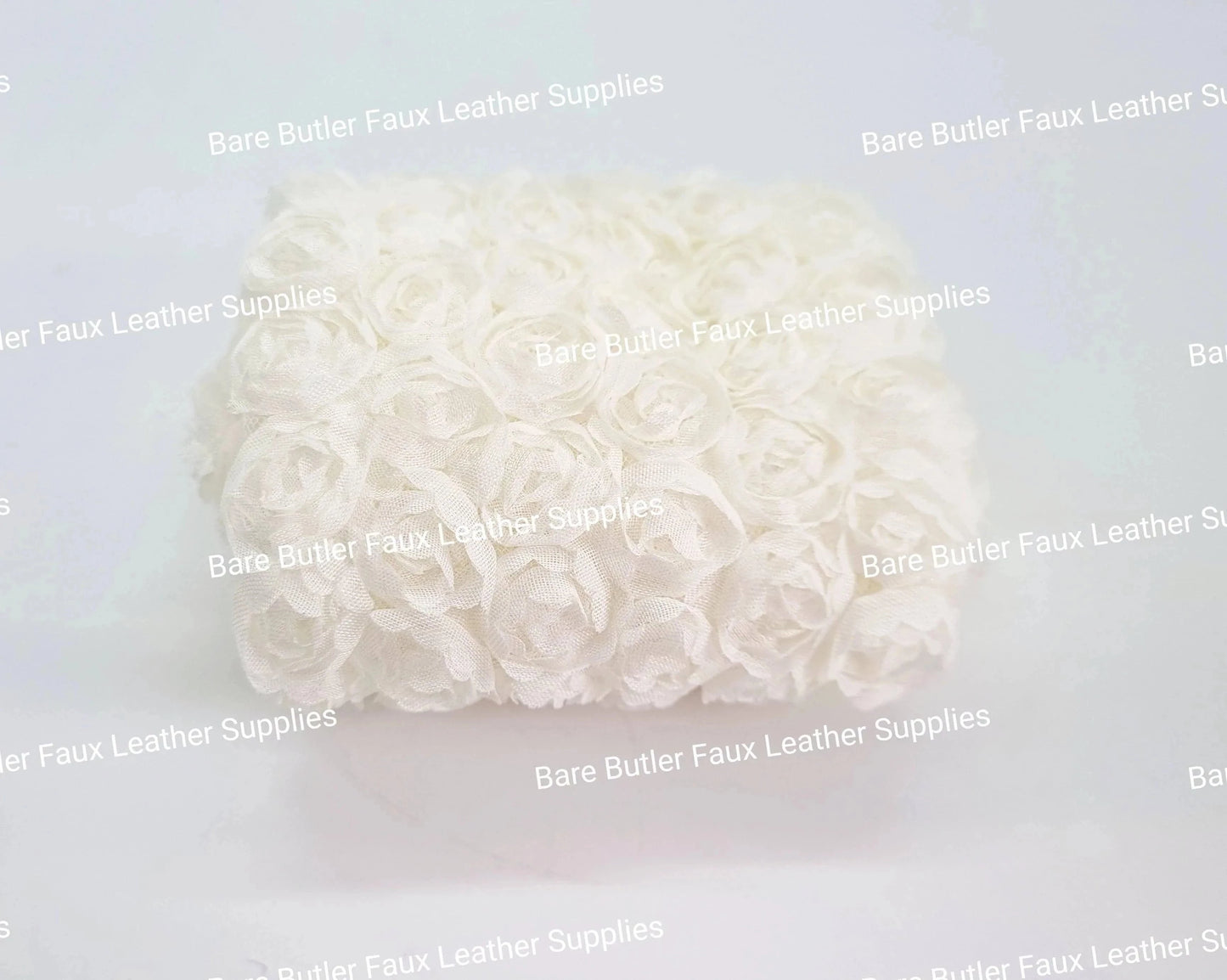 Floral lace Mesh Cream - - Bare Butler Faux Leather Supplies