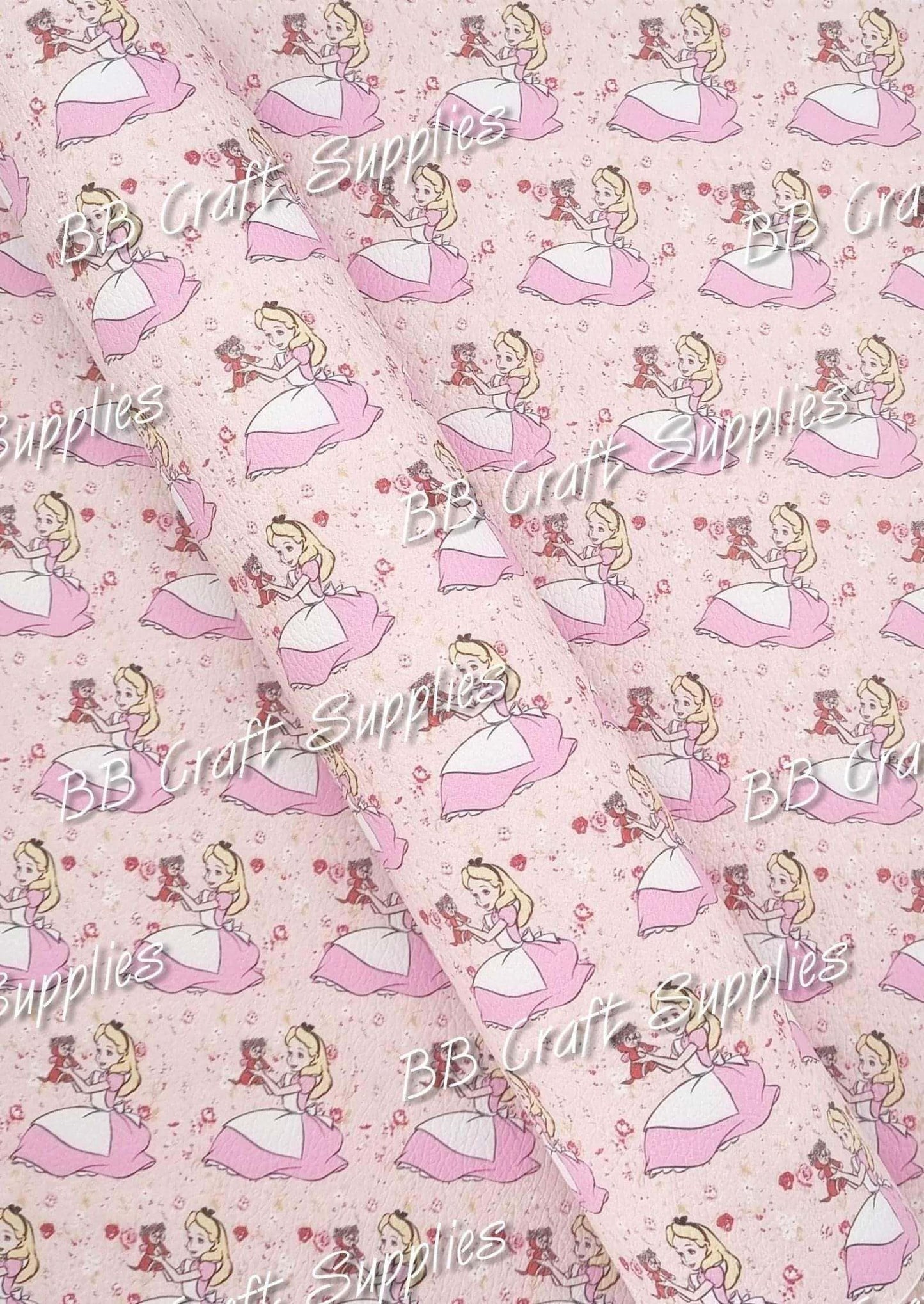 Girl and Her Cat Litchi - Alice, Alice in wonderland, Character, Faux, Faux Leather, Leather, leatherette, movie, Wonder, wonderland - Bare Butler Faux Leather Supplies