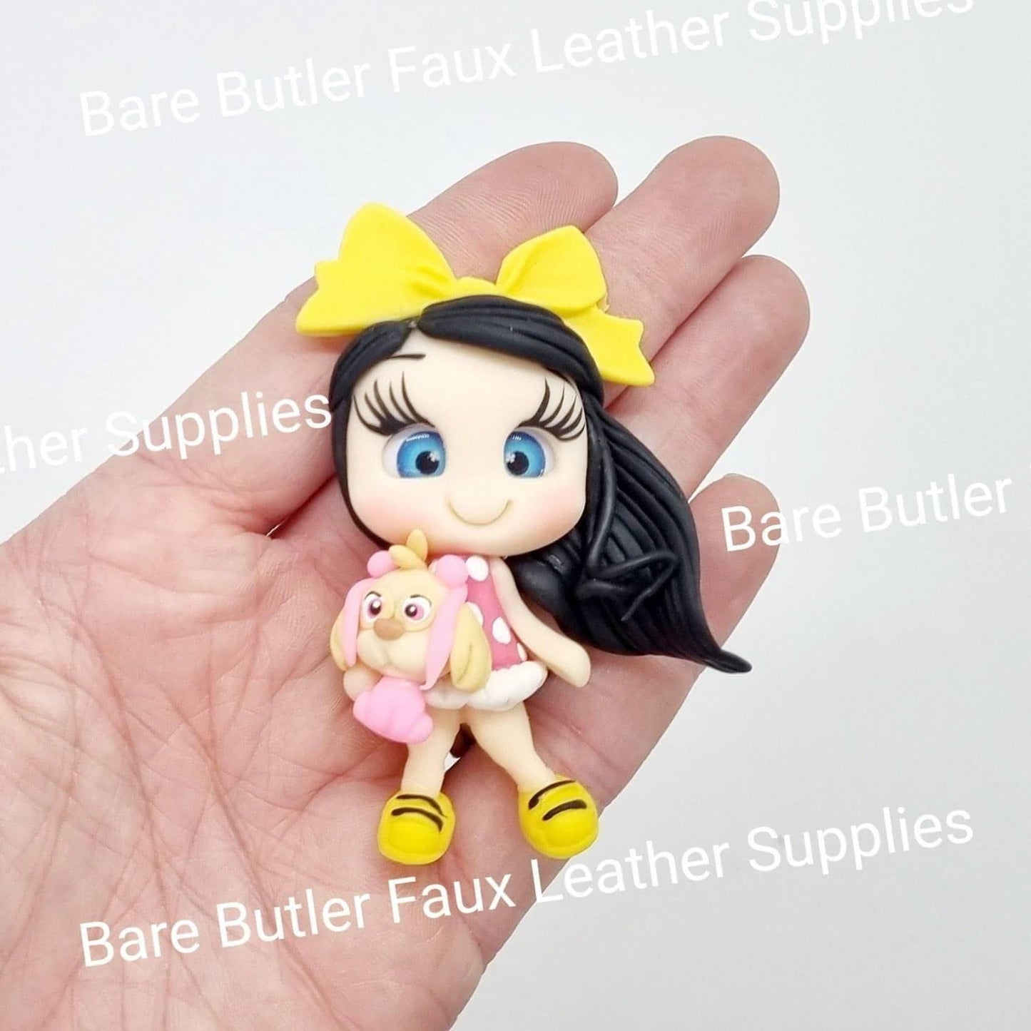 Girl and her puppy pink - Clay, paw, Paw Patrol - Bare Butler Faux Leather Supplies