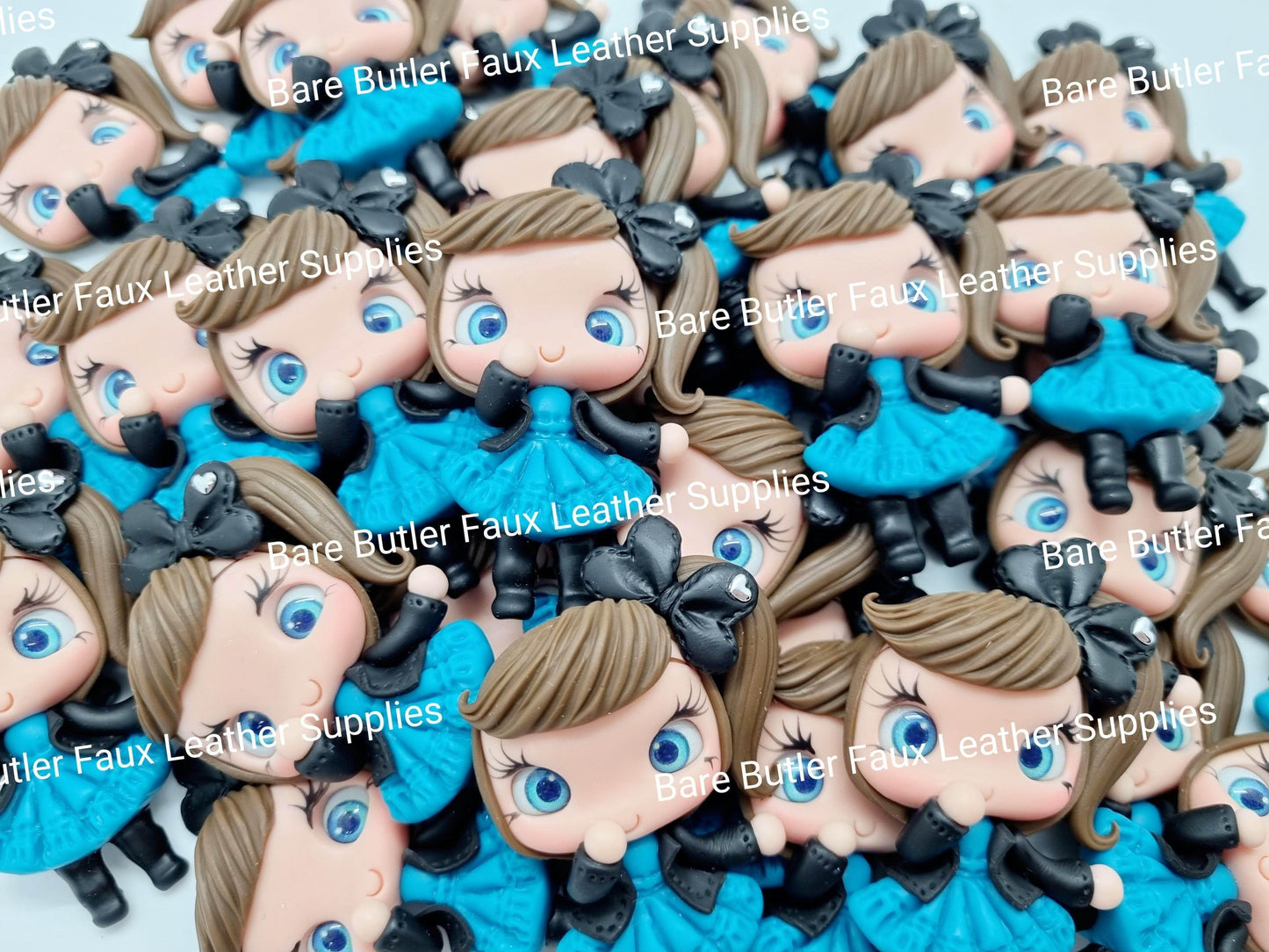 Girl in Green Dress - Clay, Clays, girl - Bare Butler Faux Leather Supplies