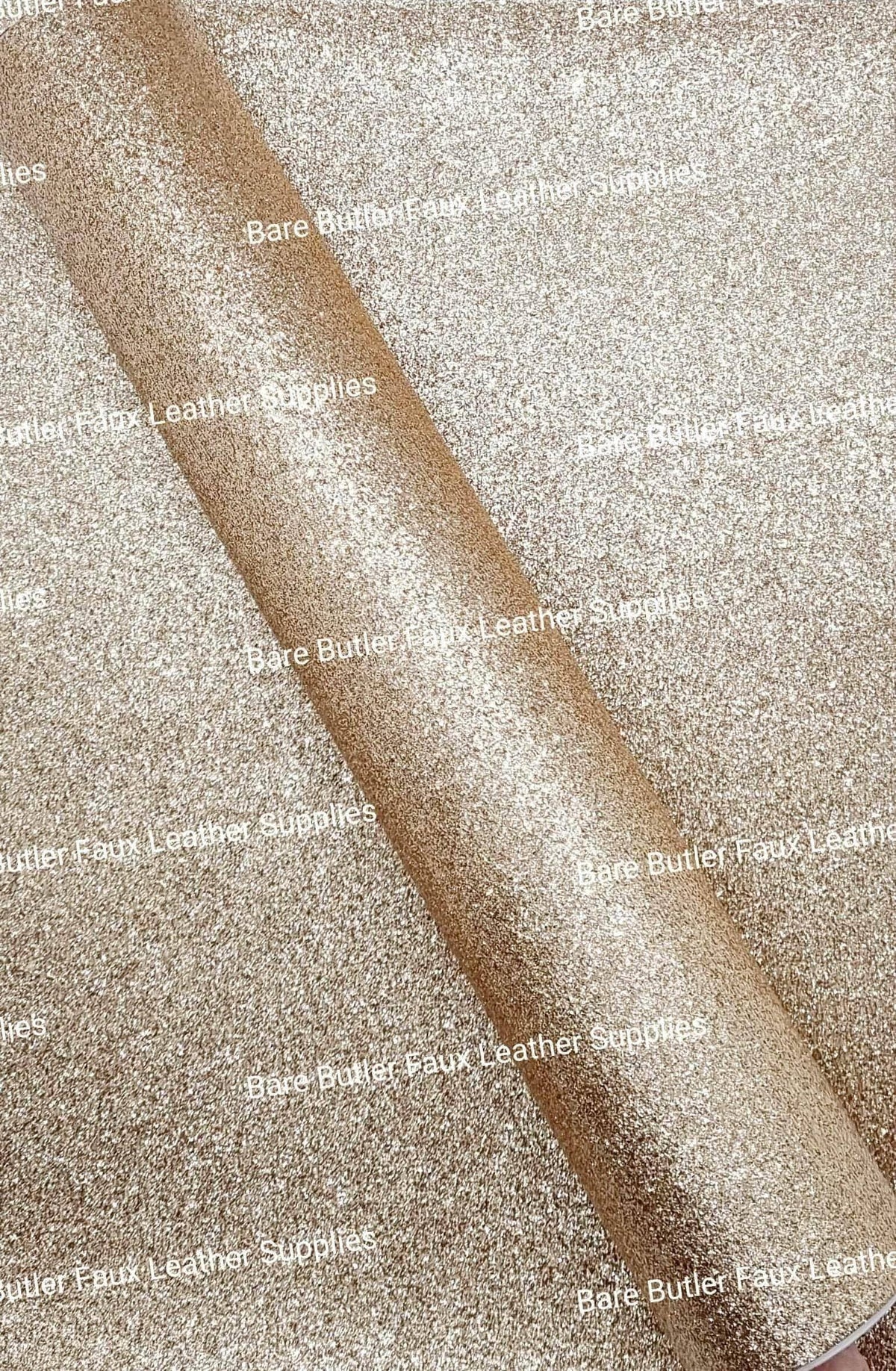 Glitter - Champagne - Berry, Faux, Faux Leather, Fine, Glitter, Leather, leatherette, Super - Bare Butler Faux Leather Supplies