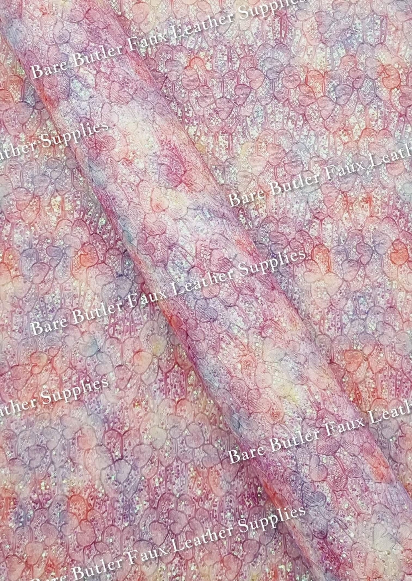 Glitter Lace Purple Mix - chunky, Faux, Faux Leather, Glitter, lace, Leather, leatherette - Bare Butler Faux Leather Supplies