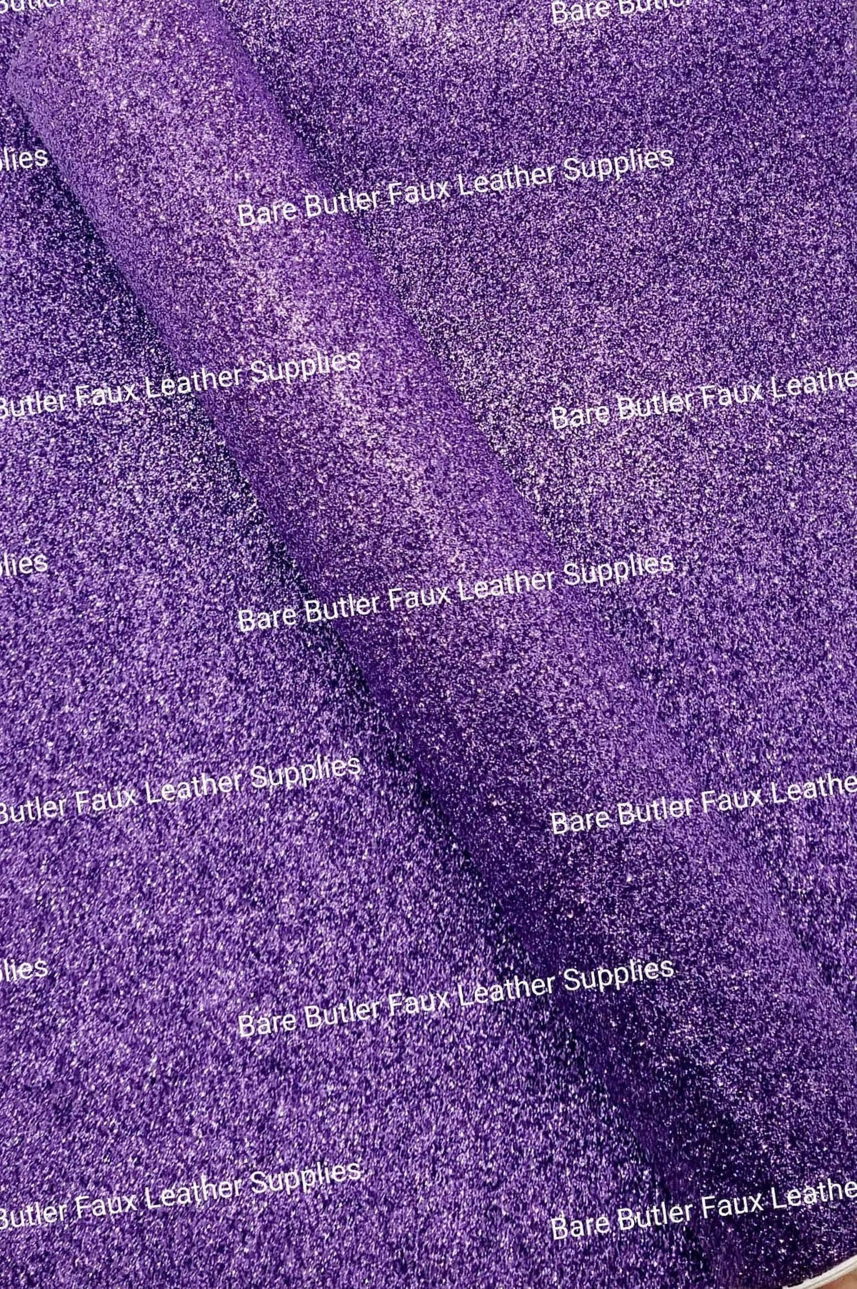 Glitter - Violet - Berry, Faux, Faux Leather, Fine, Glitter, Leather, leatherette, Super - Bare Butler Faux Leather Supplies