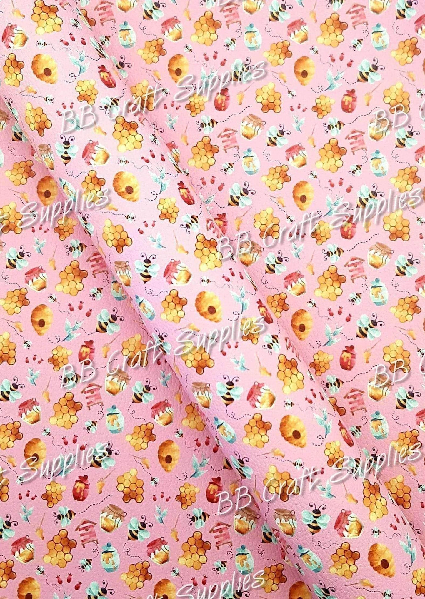 Honey Bee's Litchi - Bee, Faux, Faux Leather, Honey Bee, Leather, leatherette, Litchi - Bare Butler Faux Leather Supplies