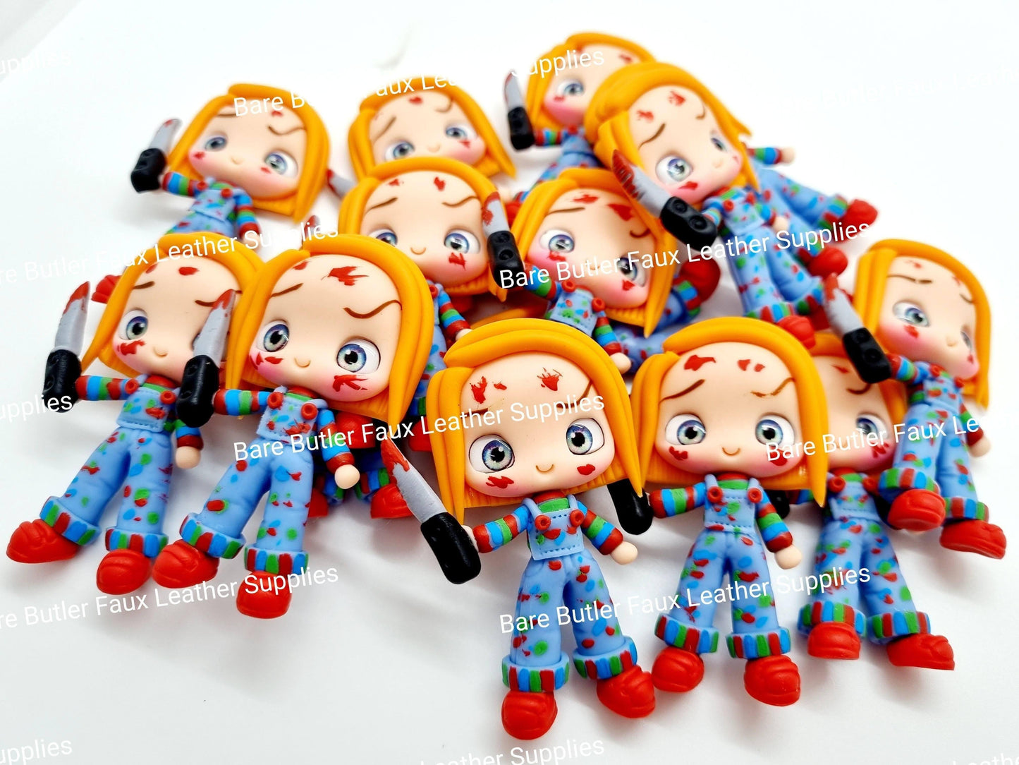 Killer with a knife - Clay, Clays, girl - Bare Butler Faux Leather Supplies