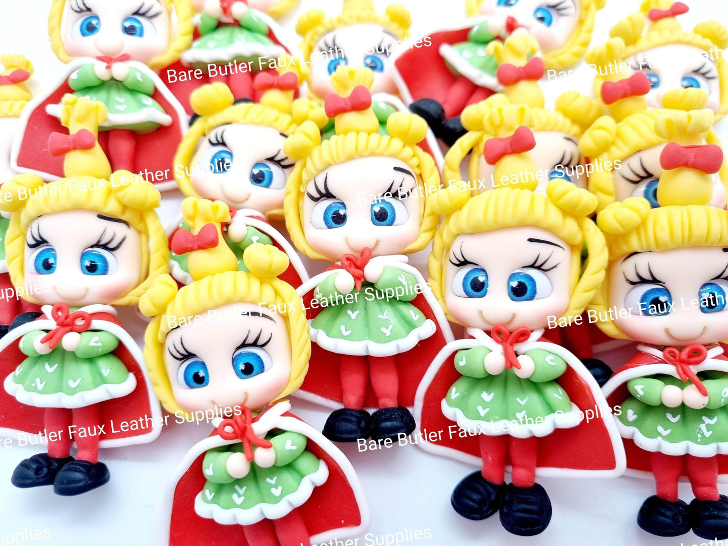 Little Miss Who - cindy, Clay, Clays, grinch, lou, mary, who - Bare Butler Faux Leather Supplies