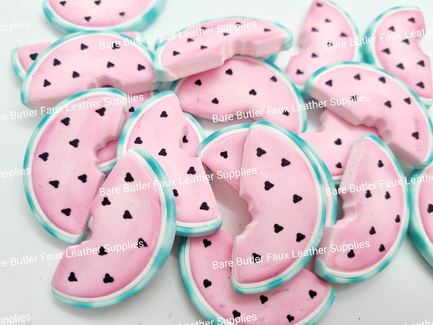Melon - Clay, Clays, Fruit, melon, watermelon - Bare Butler Faux Leather Supplies