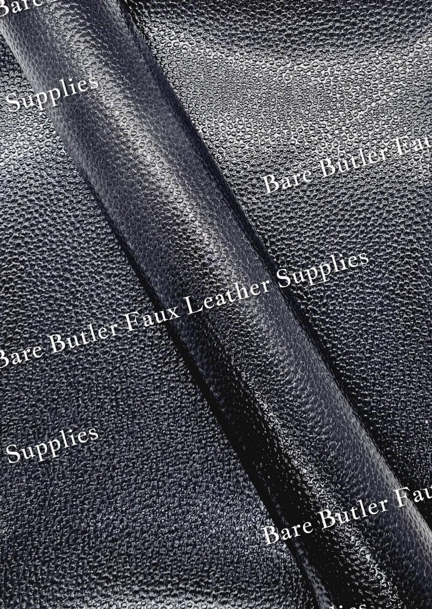 Metallic Black - Faux, Faux Leather, Leather, leatherette, metalic, metallic, metallic's - Bare Butler Faux Leather Supplies