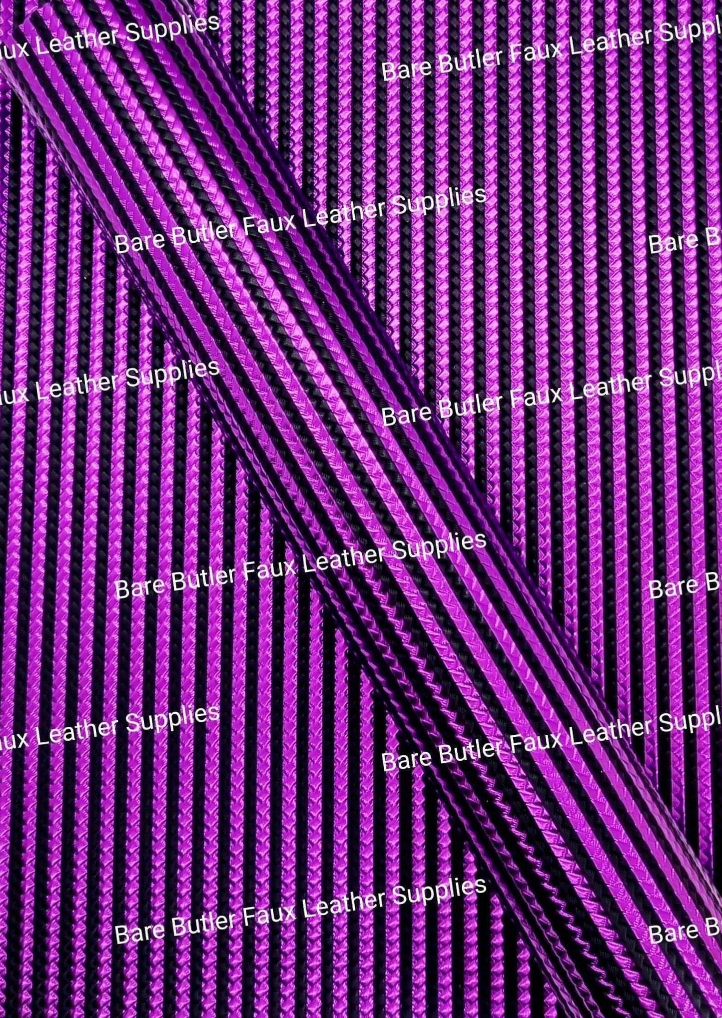 Metallic Embossed Weave Grape and Black - Faux, Faux Leather, Floral, Glitter - Bare Butler Faux Leather Supplies