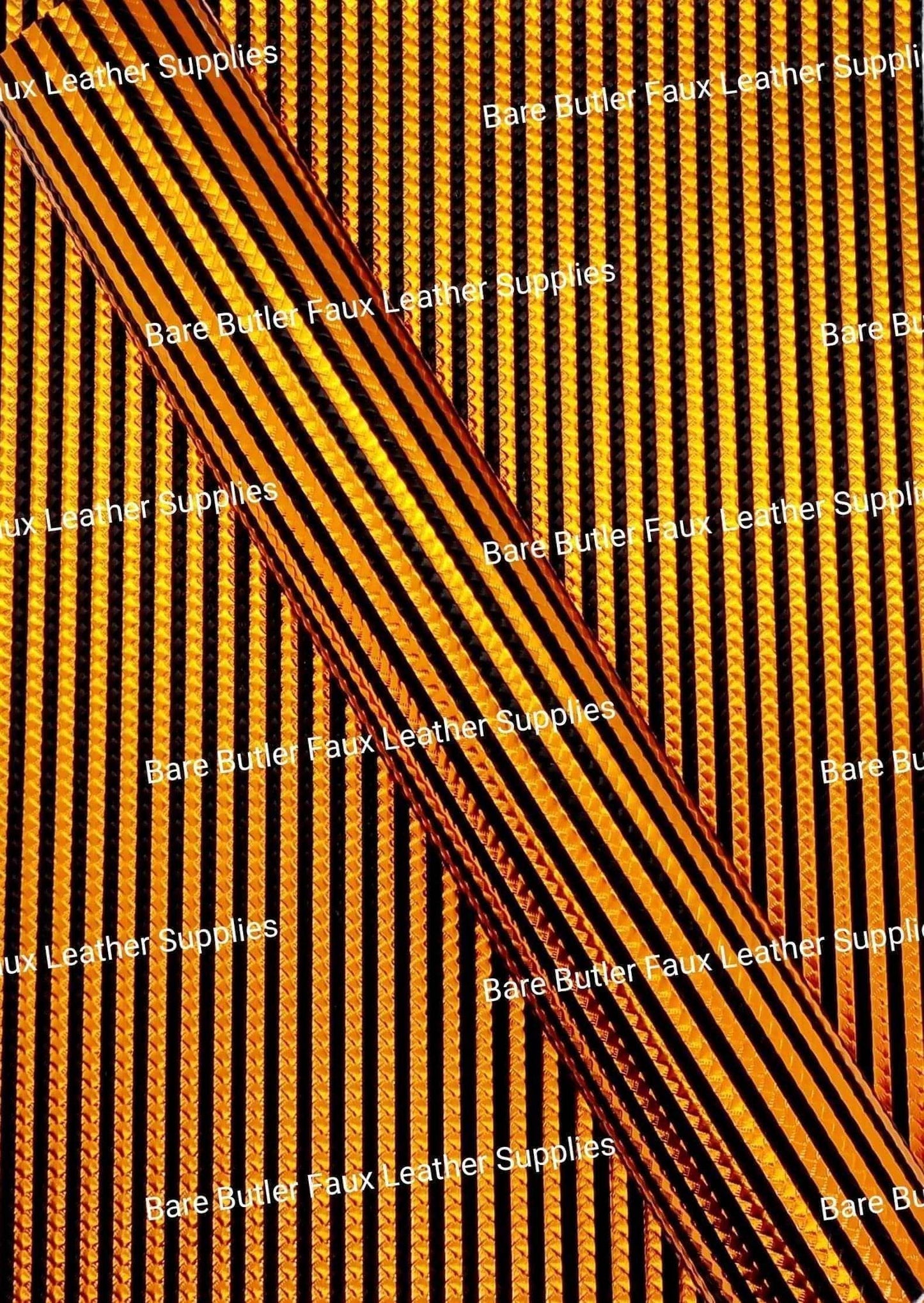 Metallic Embossed Weave Marmalade and Black - Faux, Faux Leather, Floral, Glitter - Bare Butler Faux Leather Supplies