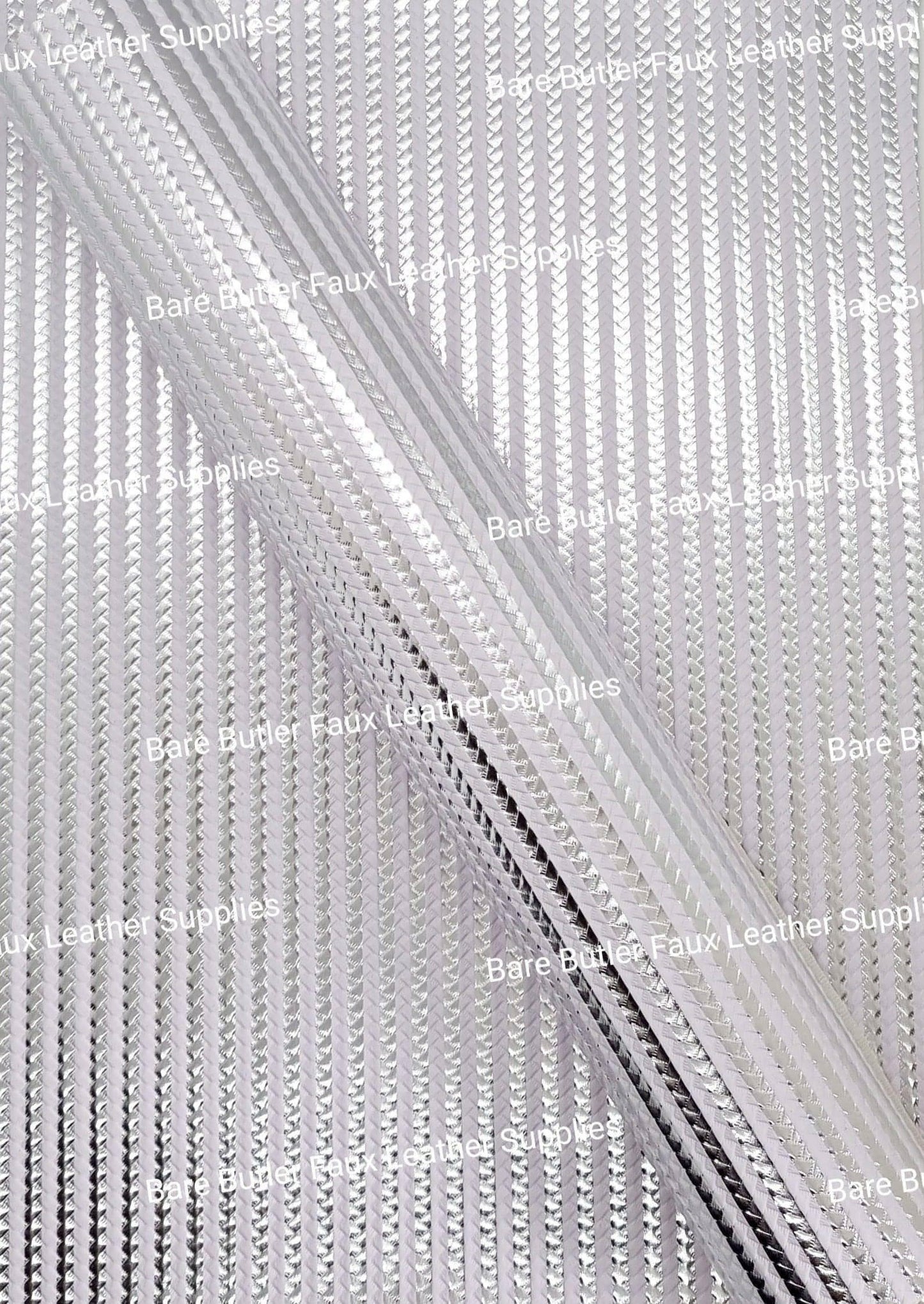 Metallic Embossed Weave Pale Purple and Silver - Faux, Faux Leather, Floral, Glitter - Bare Butler Faux Leather Supplies