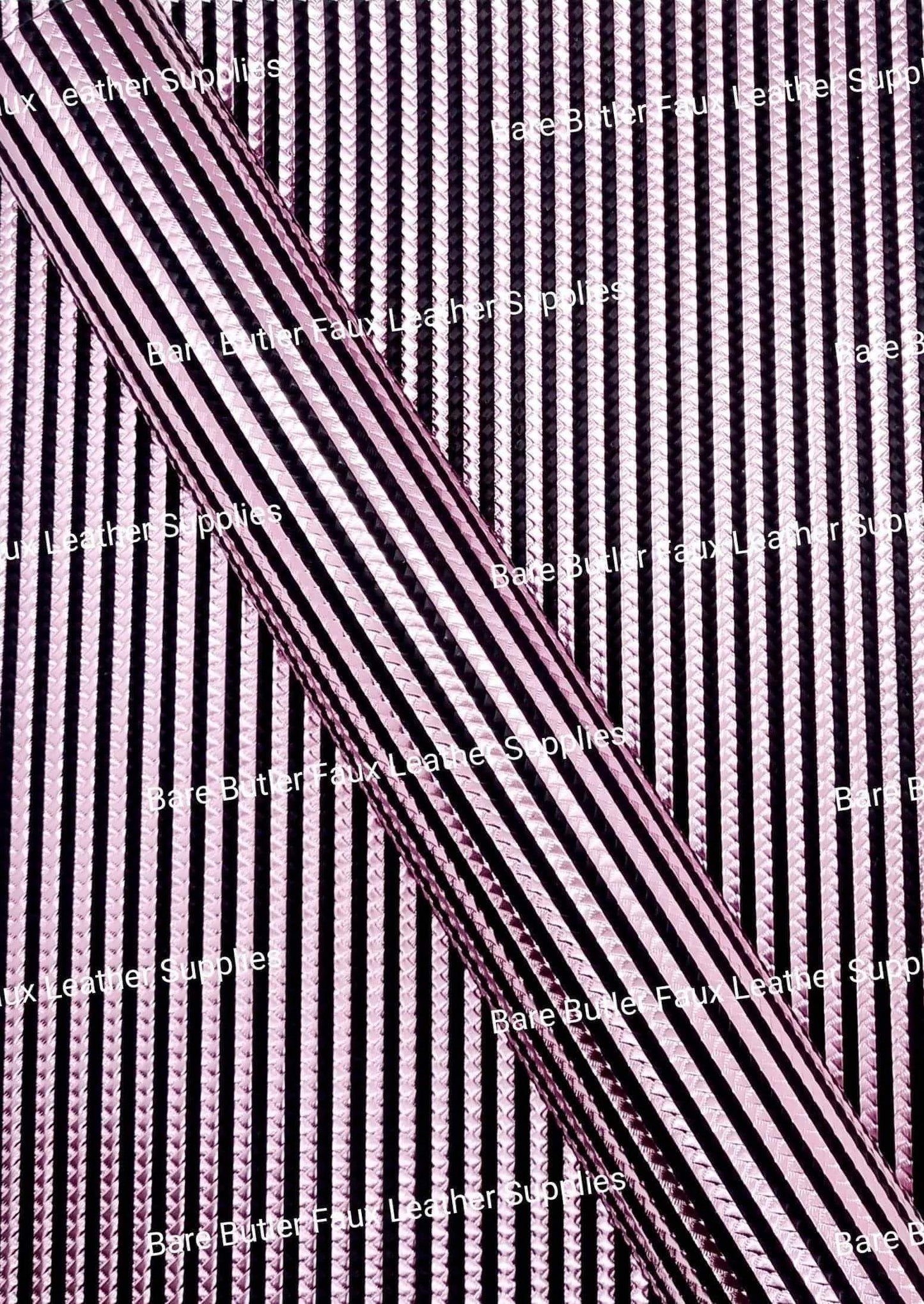 Metallic Embossed Weave Pink and Black - Faux, Faux Leather, Floral, Glitter - Bare Butler Faux Leather Supplies