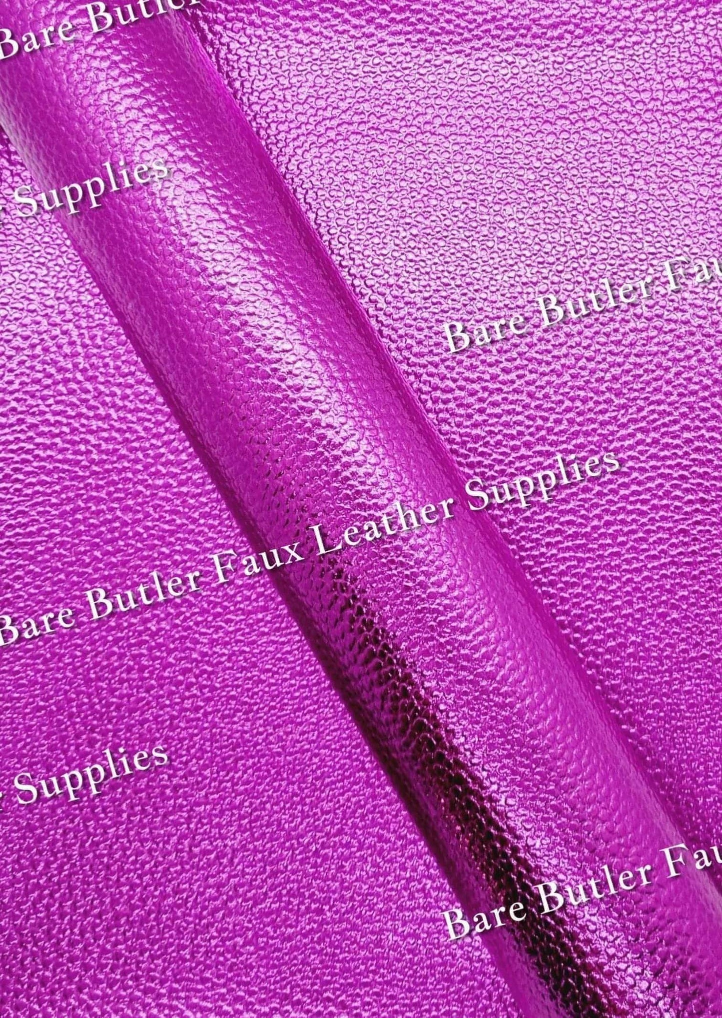 Metallic Magenta - Faux, Faux Leather, Leather, leatherette, metalic, metallic, metallic's - Bare Butler Faux Leather Supplies