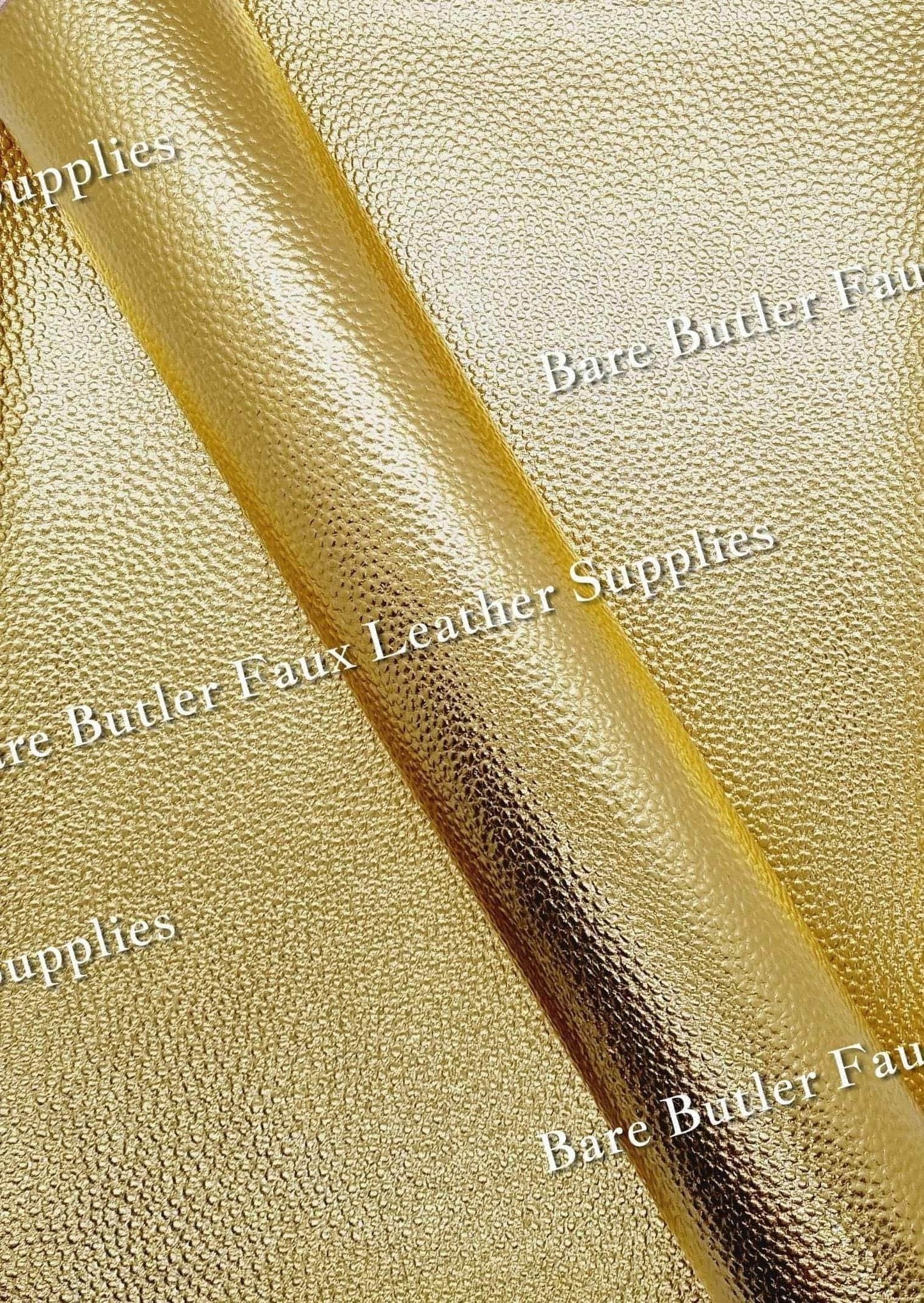 Metallic Yellow - Faux, Faux Leather, Leather, leatherette, metalic, metallic, metallic's - Bare Butler Faux Leather Supplies