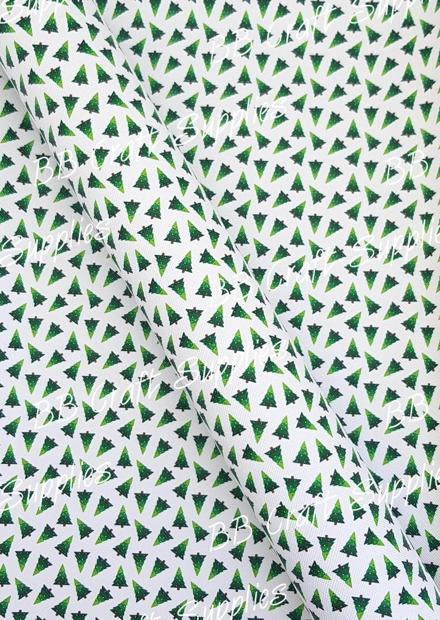 Mini Christmas Trees Faux Leather - christmas, Faux, Faux Leather, Leather, leatherette - Bare Butler Faux Leather Supplies