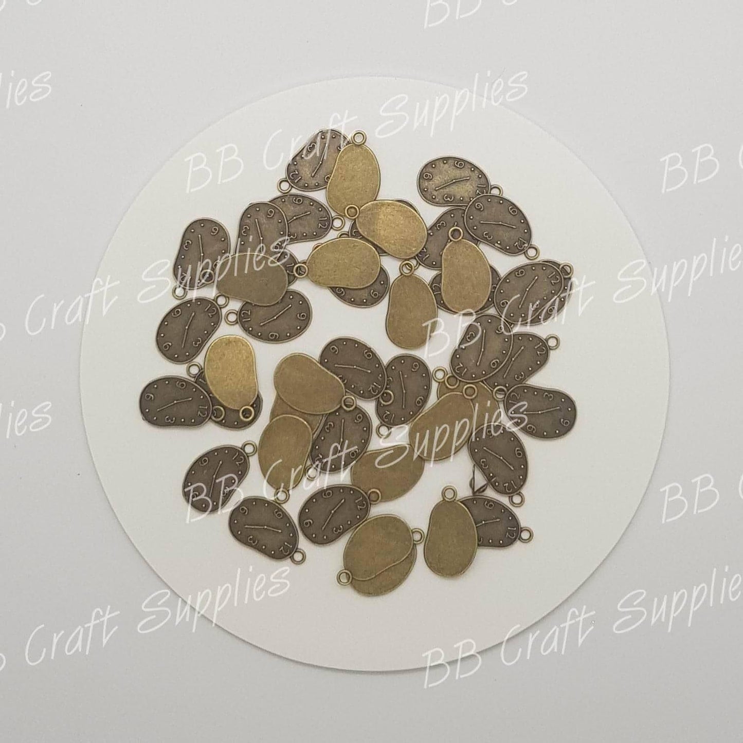 Mini Melting Clock - Embellishment - Alice in wonderland, clock, Embelishment, embellishment - Bare Butler Faux Leather Supplies