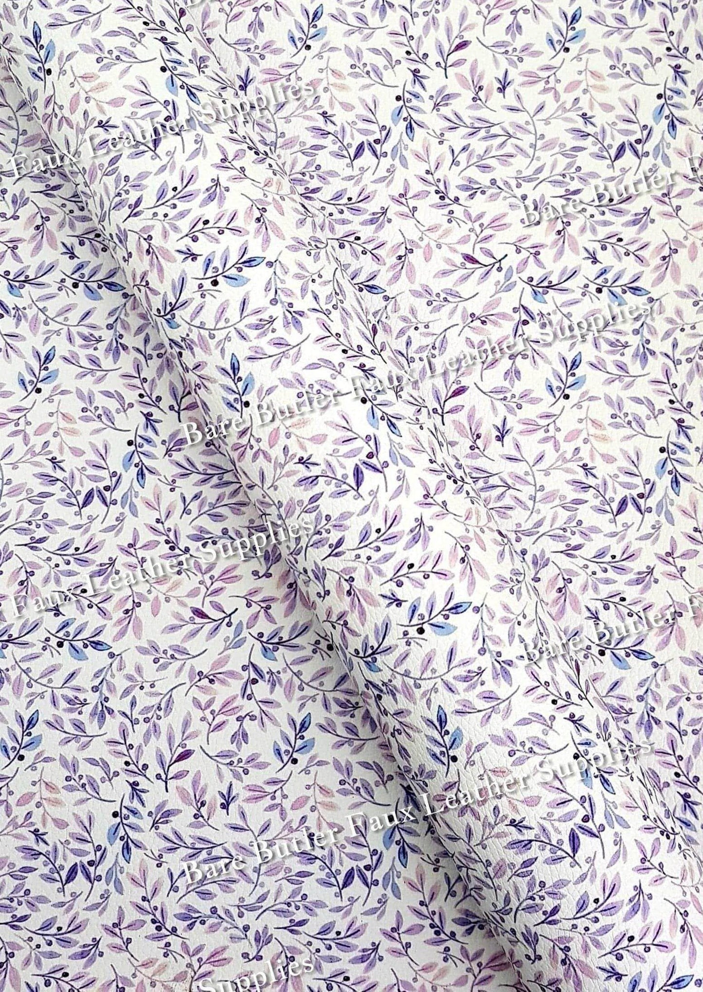 Morning Glory Litchi - Faux, Faux Leather, floral, flowers, Leather, leatherette, Morning Glory. - Bare Butler Faux Leather Supplies