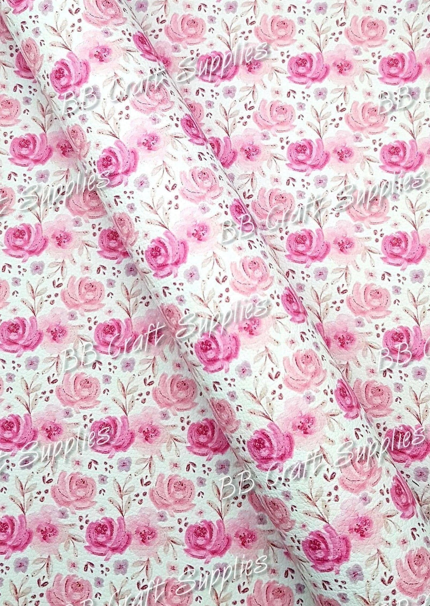 Moss Rose Litchi - Faux, Faux Leather, Flora, floral, Florals, flower, Flowers, Leather, leatherette, Litchi, Rose, Rose's - Bare Butler Faux Leather Supplies