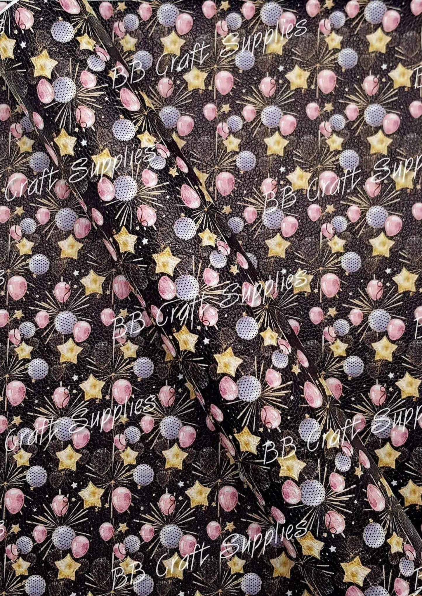 New Years fireworks Litchi - christmas, Faux, Faux Leather, fire, fireworks, Leather, leatherette, Litchi, new year - Bare Butler Faux Leather Supplies